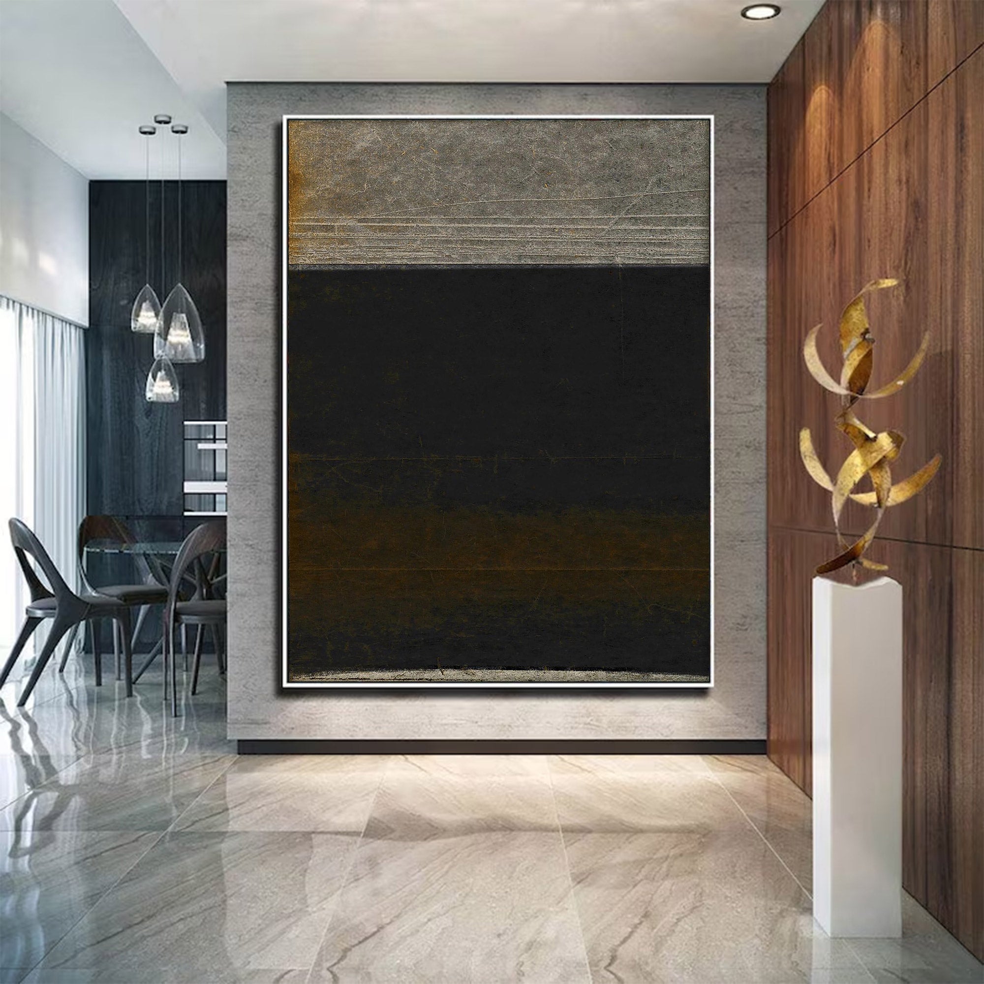 Large Abstract Distressed Wall Art | ArtvistaGallery #WG 108