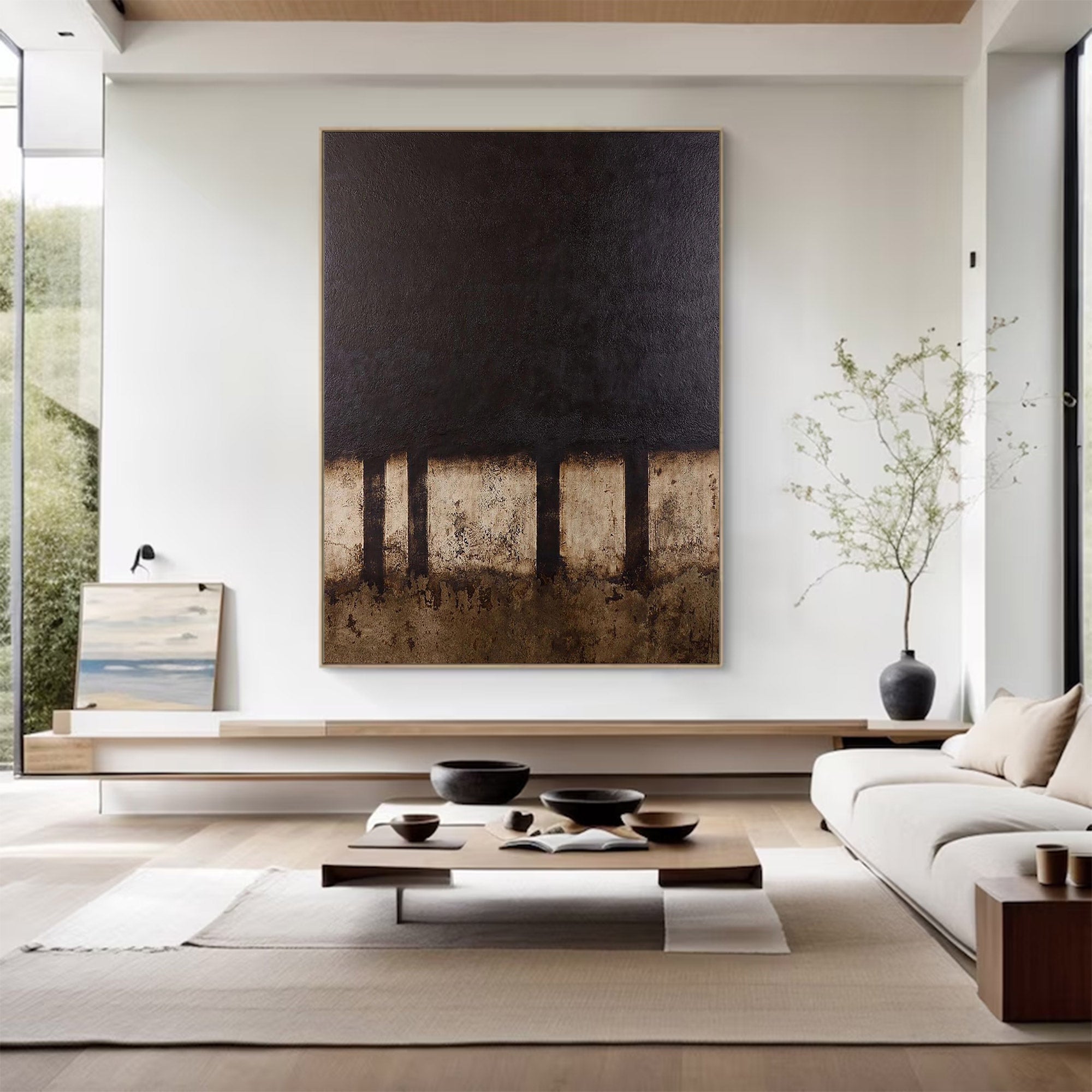 Modern Abstract Substantial Earth Tones | ArtvistaGallery #WG 109