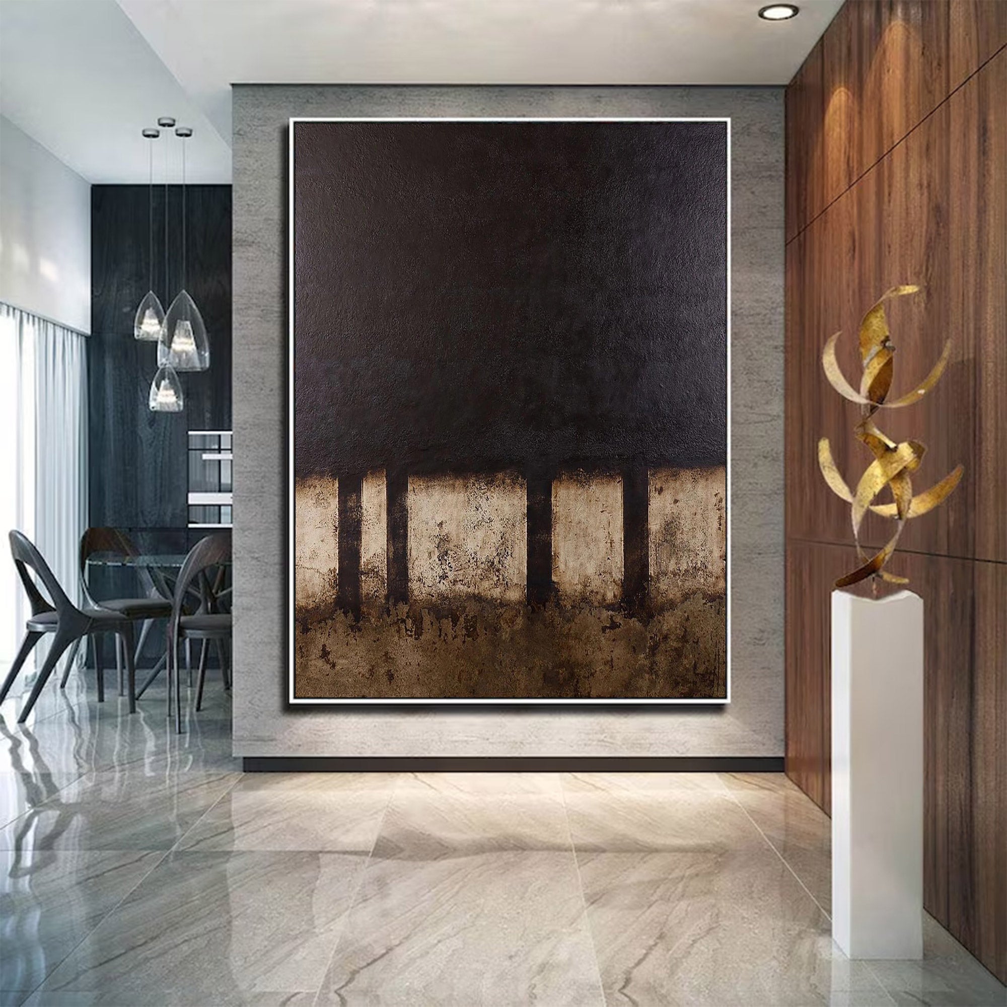 Modern Abstract Substantial Earth Tones | ArtvistaGallery #WG 109