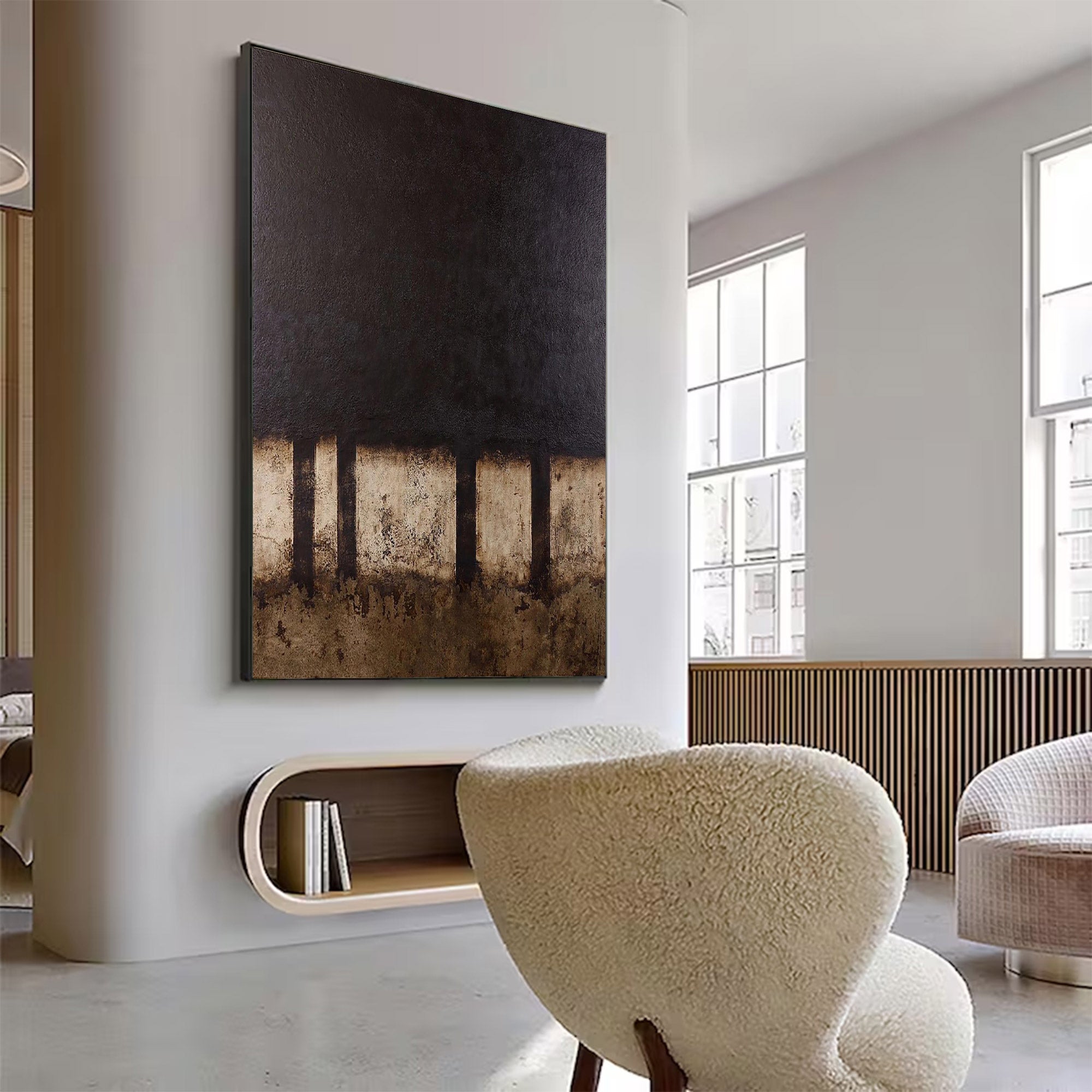 Modern Abstract Substantial Earth Tones | ArtvistaGallery #WG 109