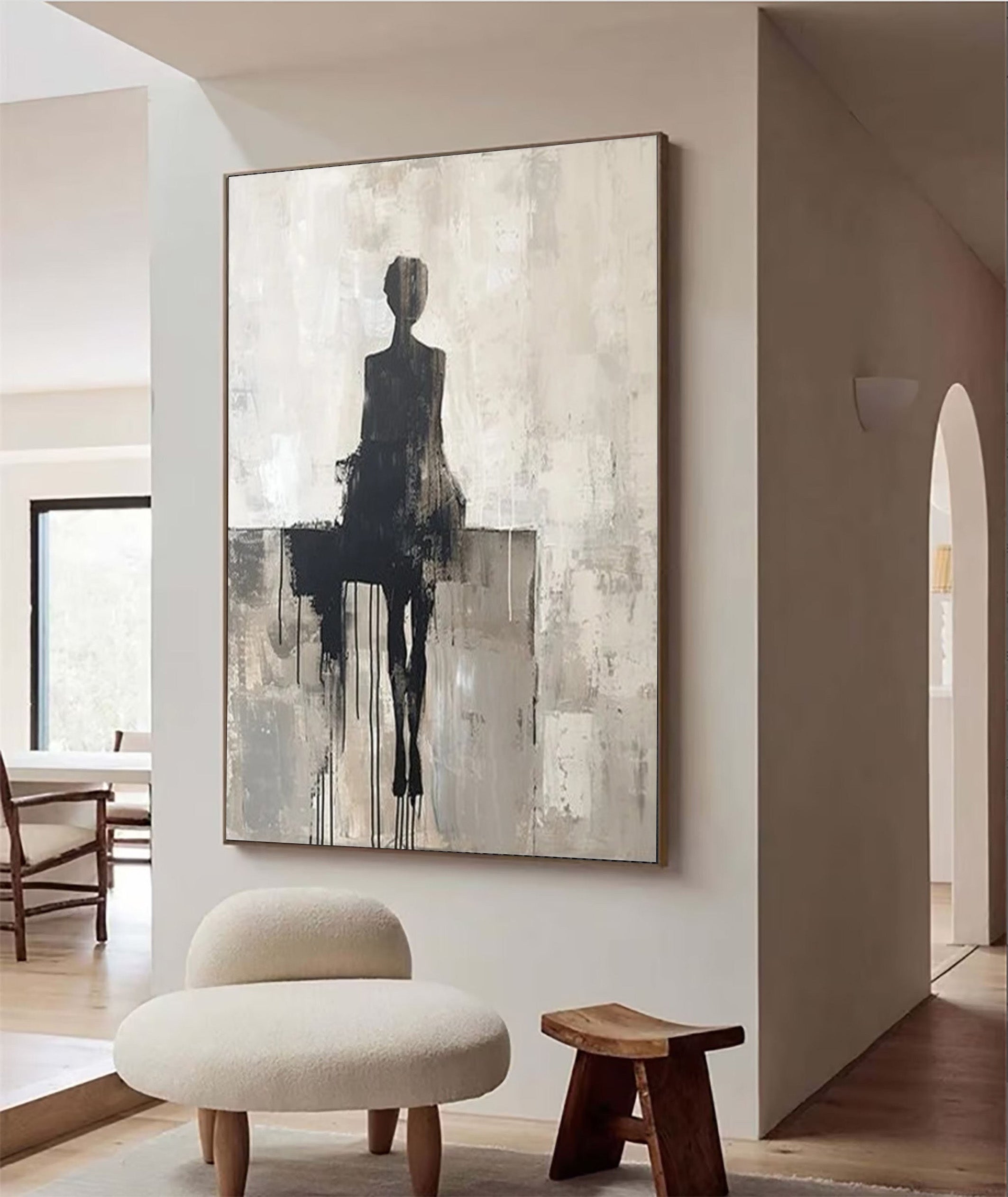 Echo of Self: Abstract Figure Painting, Contemporary Wall Art #BGA 125