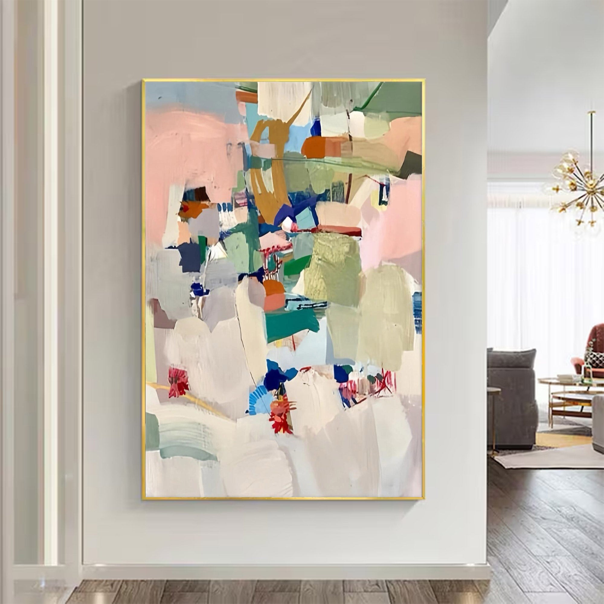 Modern Large Layered Colorful Art | ArtvistaGallery  #WG 111