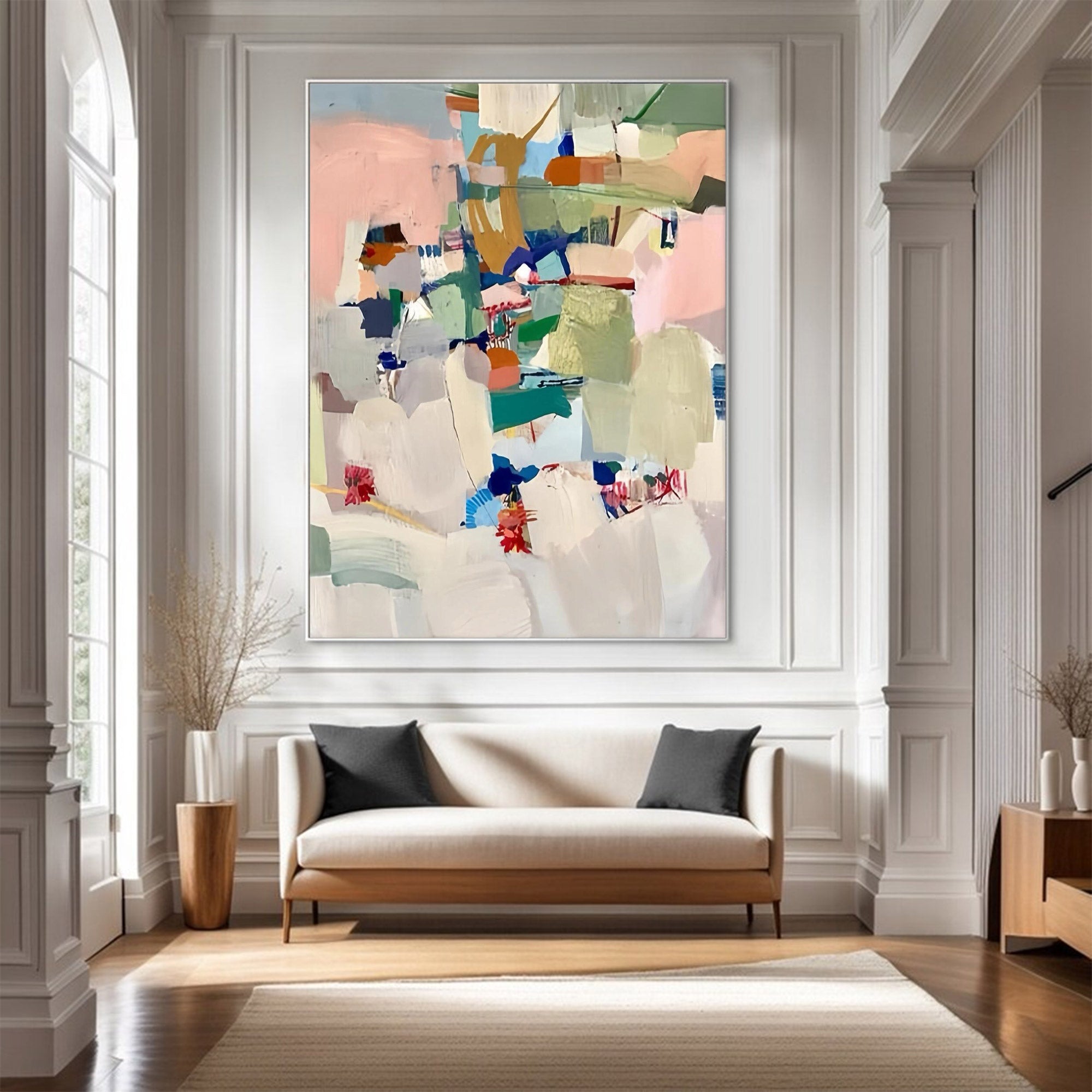 Modern Large Layered Colorful Art | ArtvistaGallery  #WG 111