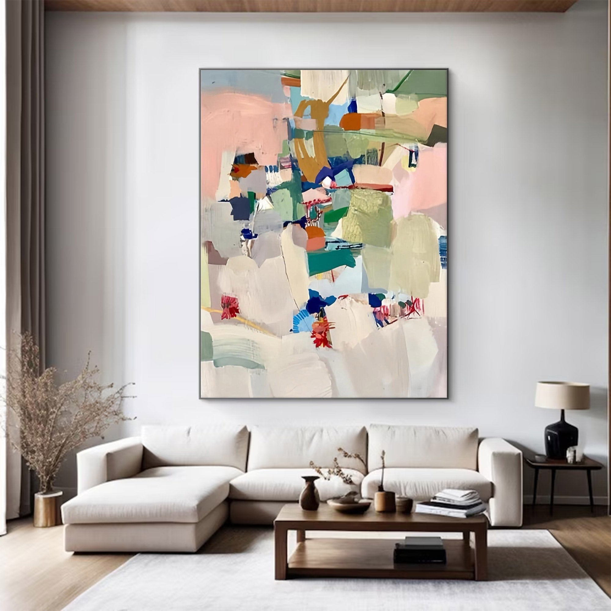 Modern Large Layered Colorful Art | ArtvistaGallery  #WG 111