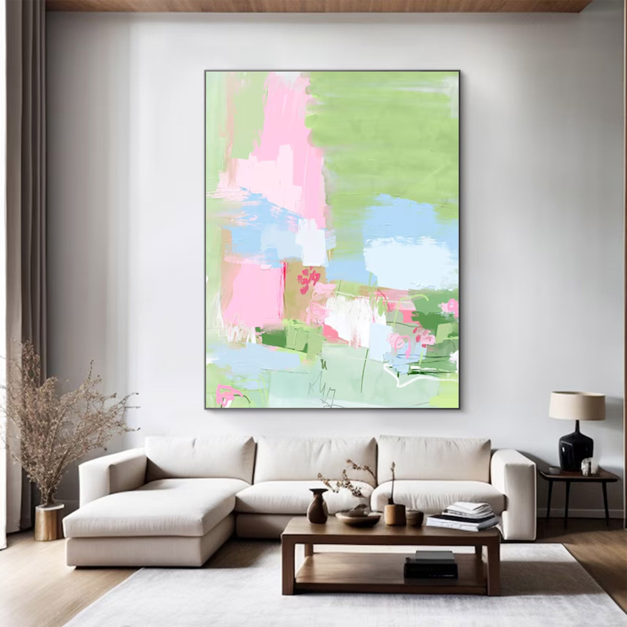 Large Modern Colorful Abstract Art | ArtvistaGallery #WGA 019