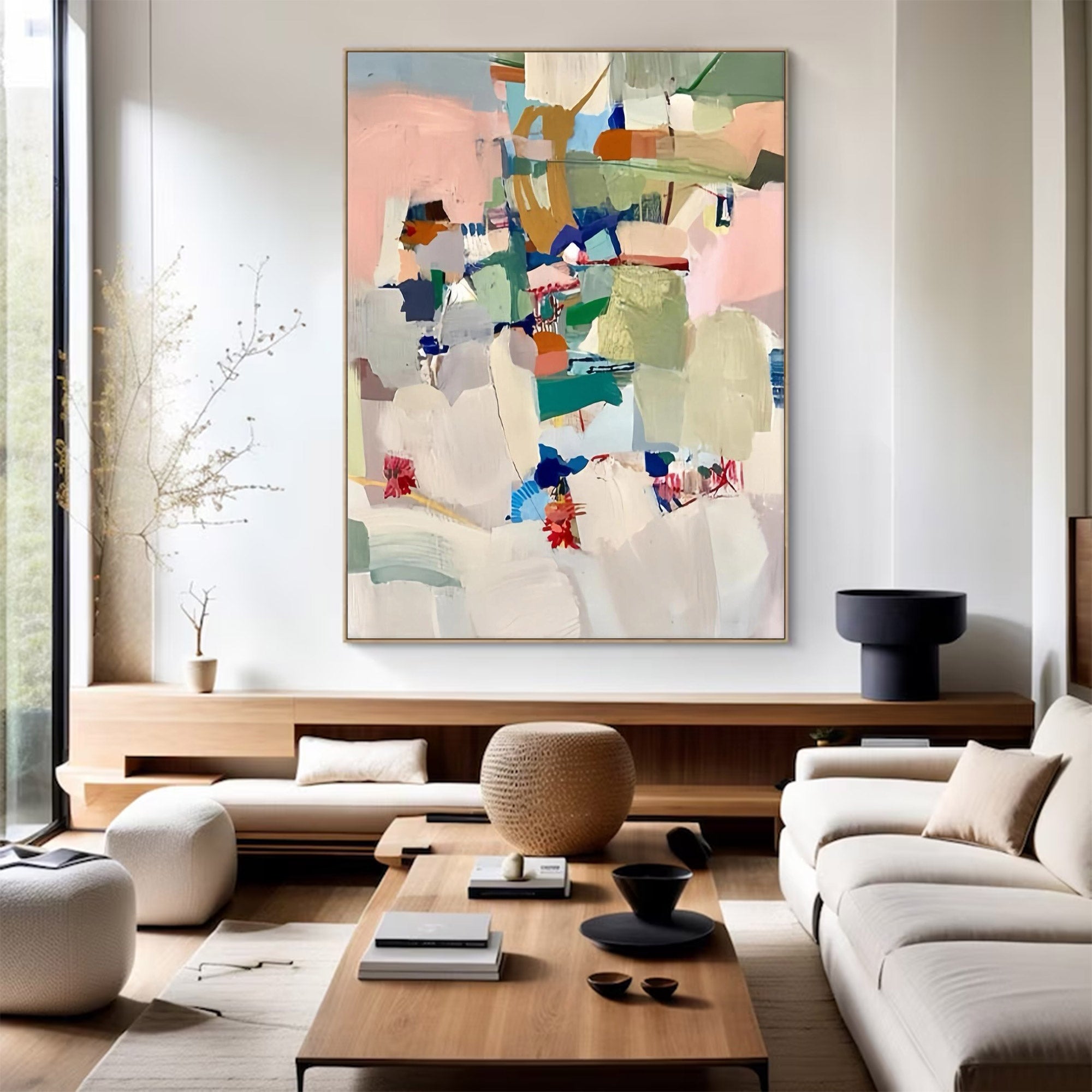 Modern Large Layered Colorful Art | ArtvistaGallery  #WG 111