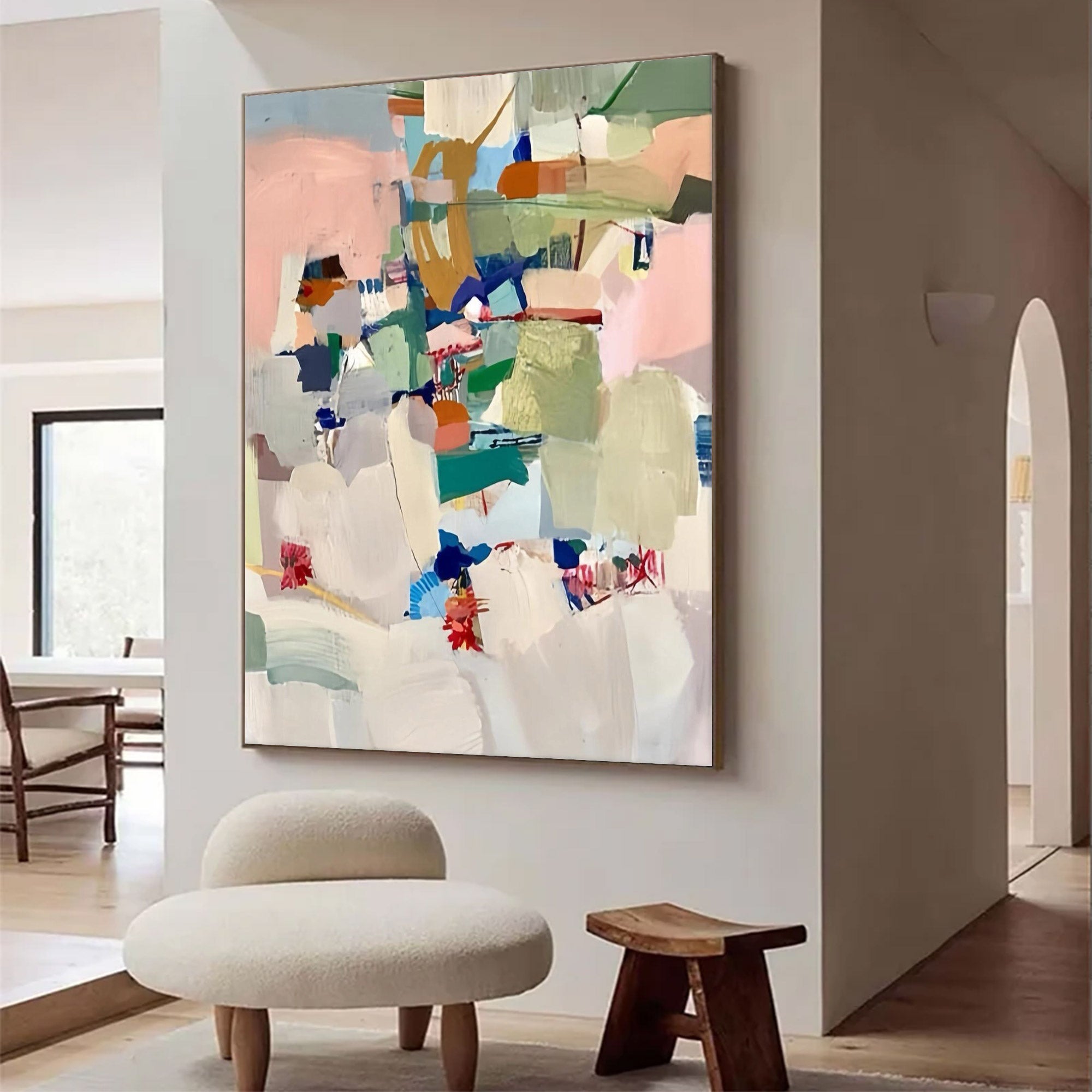 Modern Large Layered Colorful Art | ArtvistaGallery  #WG 111