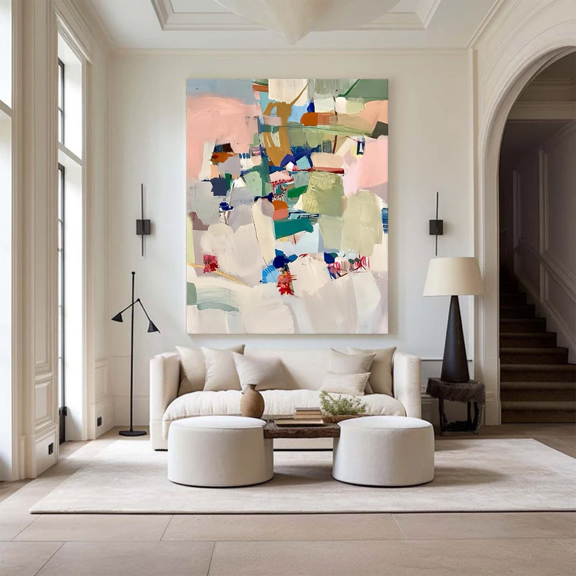 Modern Large Layered Colorful Art | ArtvistaGallery  #WG 111