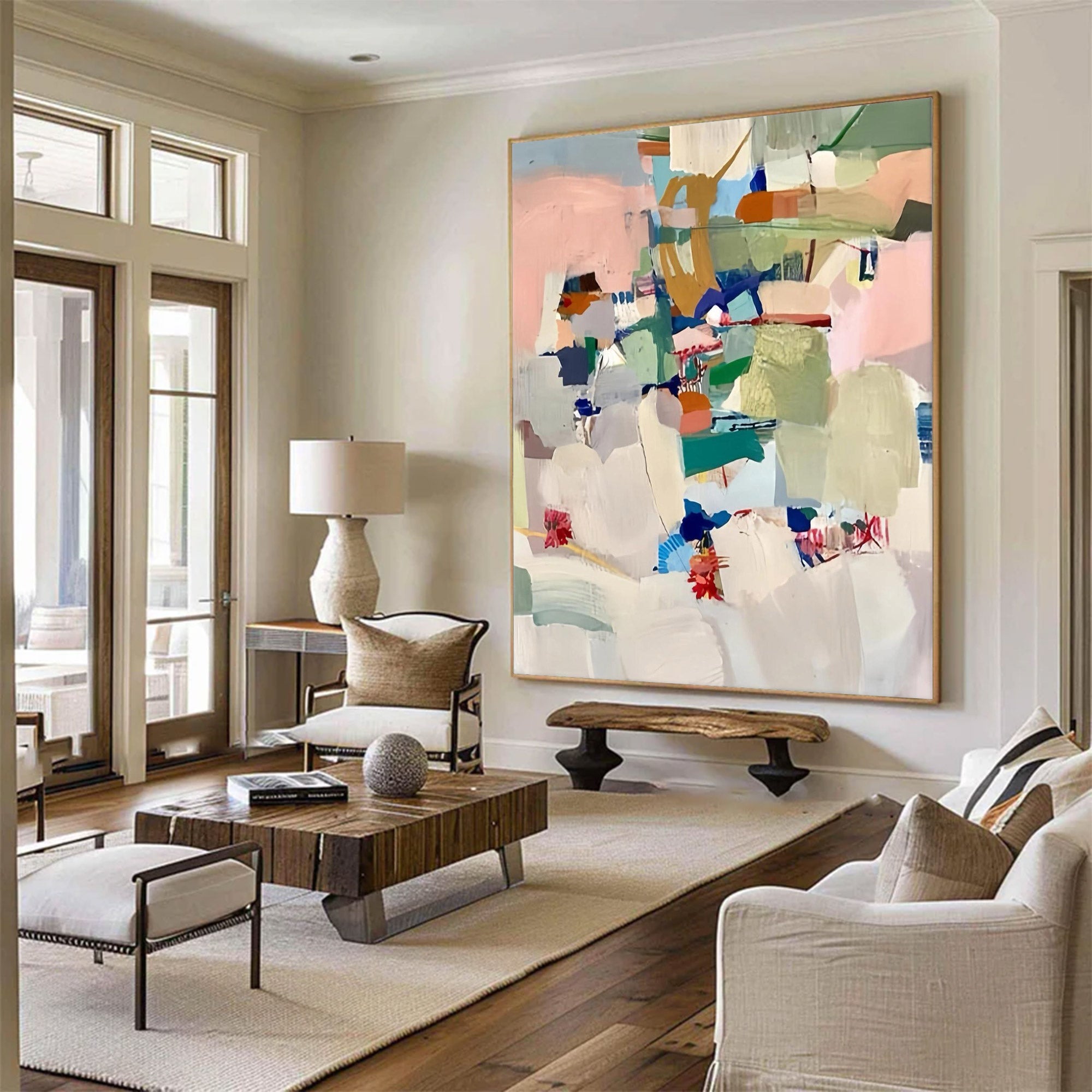 Modern Large Layered Colorful Art | ArtvistaGallery  #WG 111