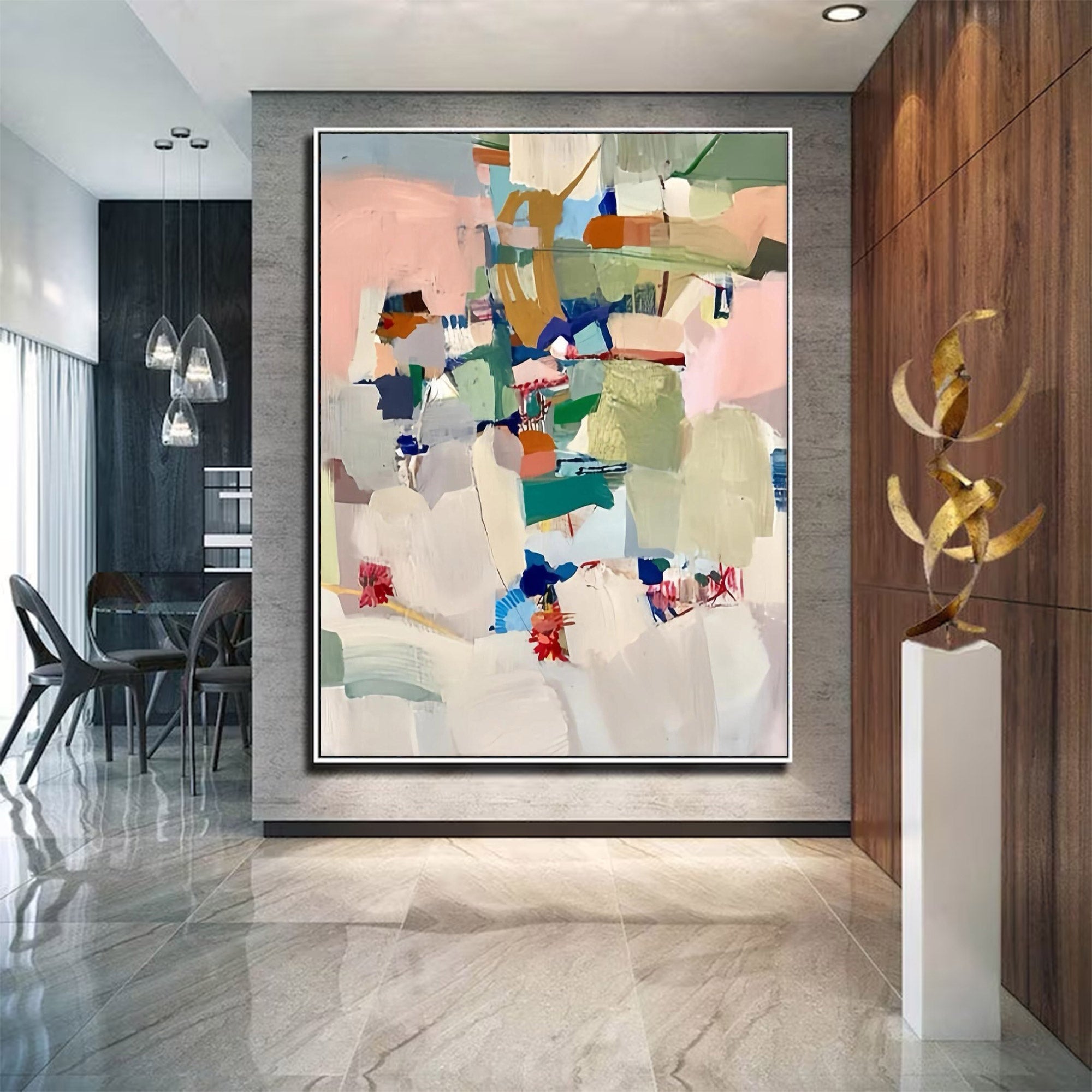 Modern Large Layered Colorful Art | ArtvistaGallery  #WG 111