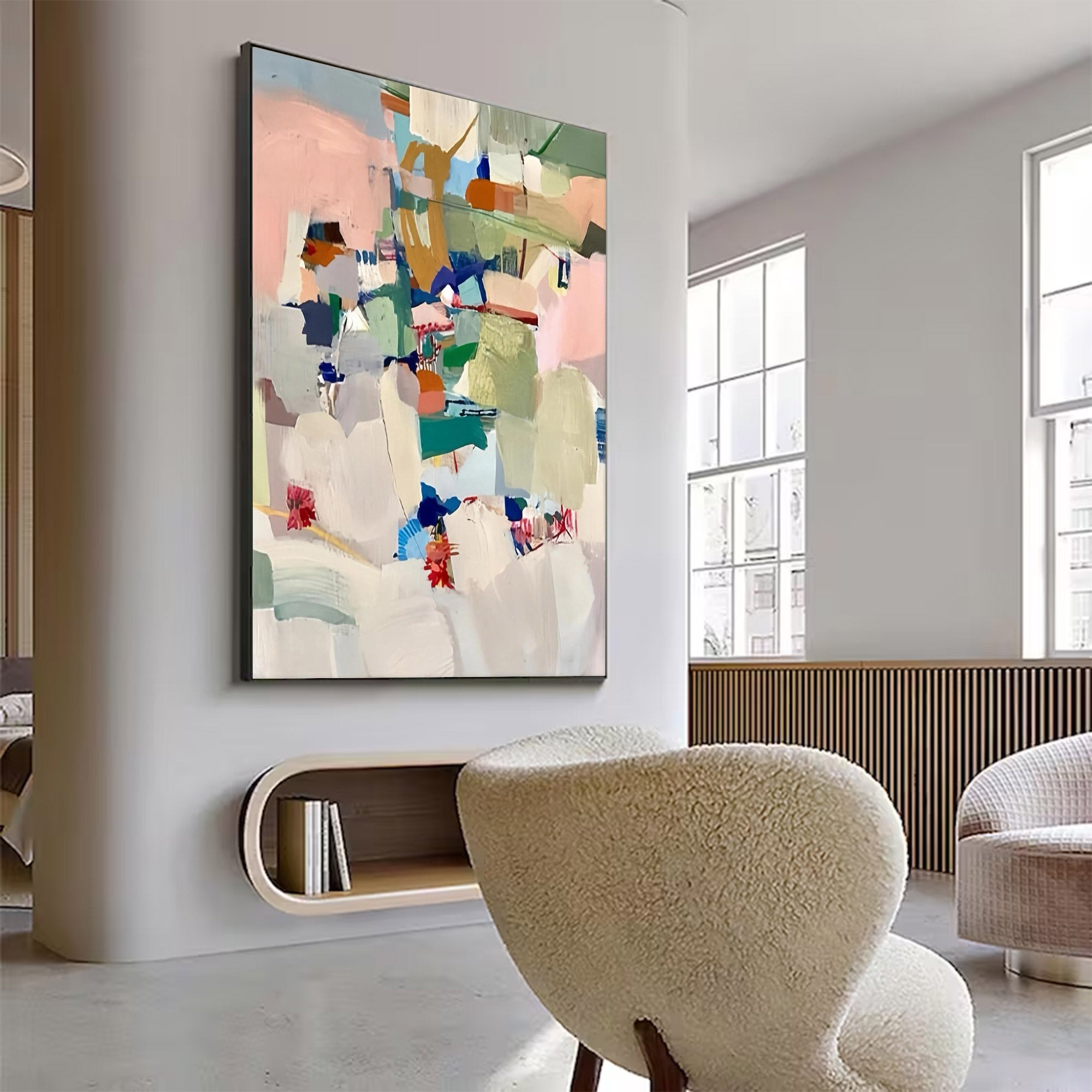 Modern Large Layered Colorful Art | ArtvistaGallery  #WG 111
