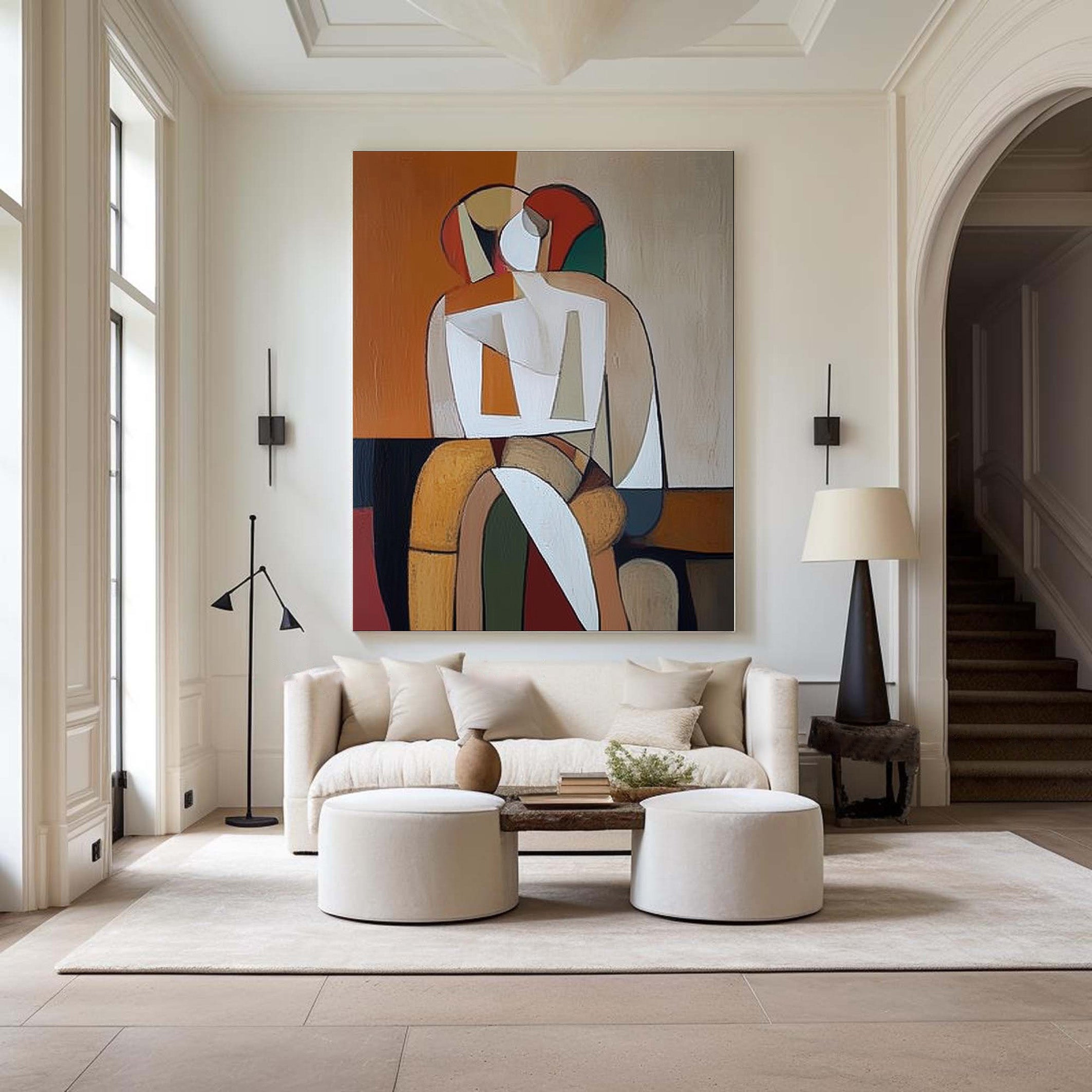 Contemporary Figurative Art, Bold Lines and Contrasting Shape #BGA 179