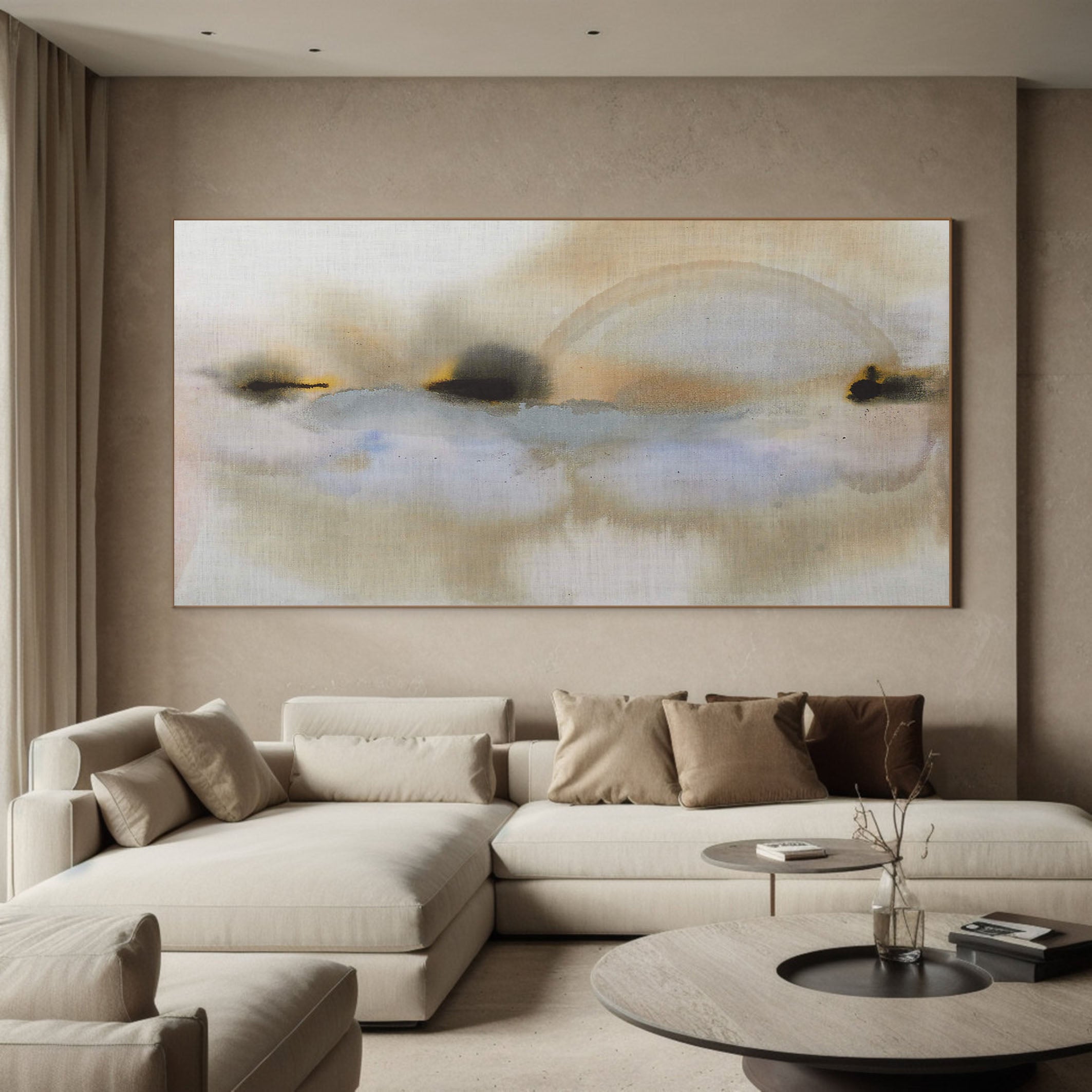 Soft Blended Landscape Abstraction, Modern Wall Art #BGA 056