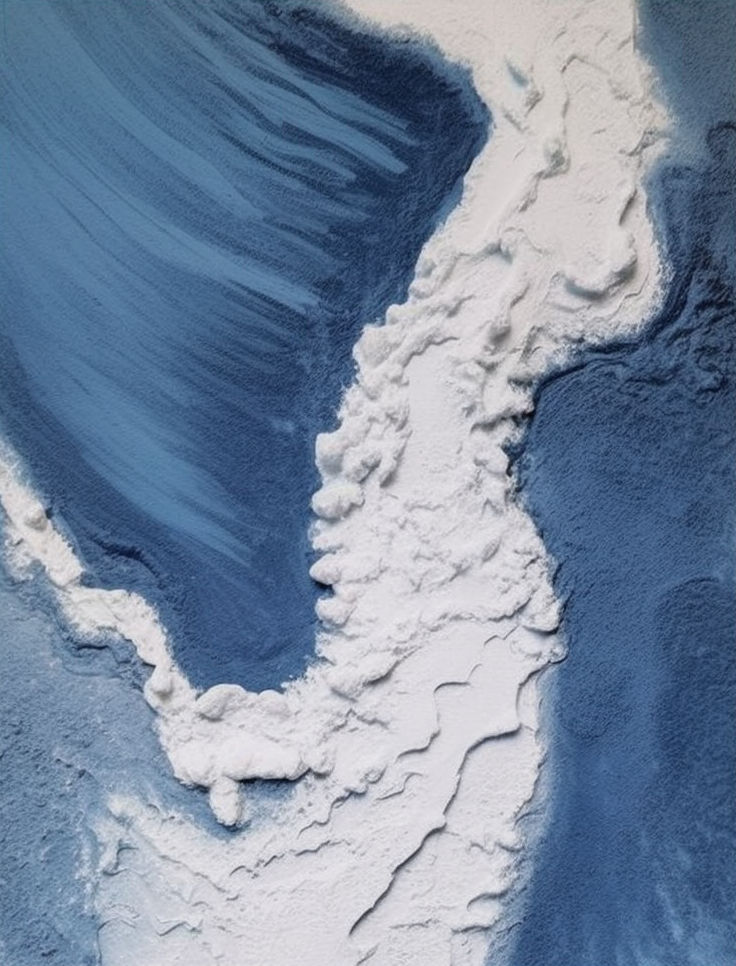 Textured Aerial Ocean Wall Art, Serene Yet Powerful Design #BGA 166