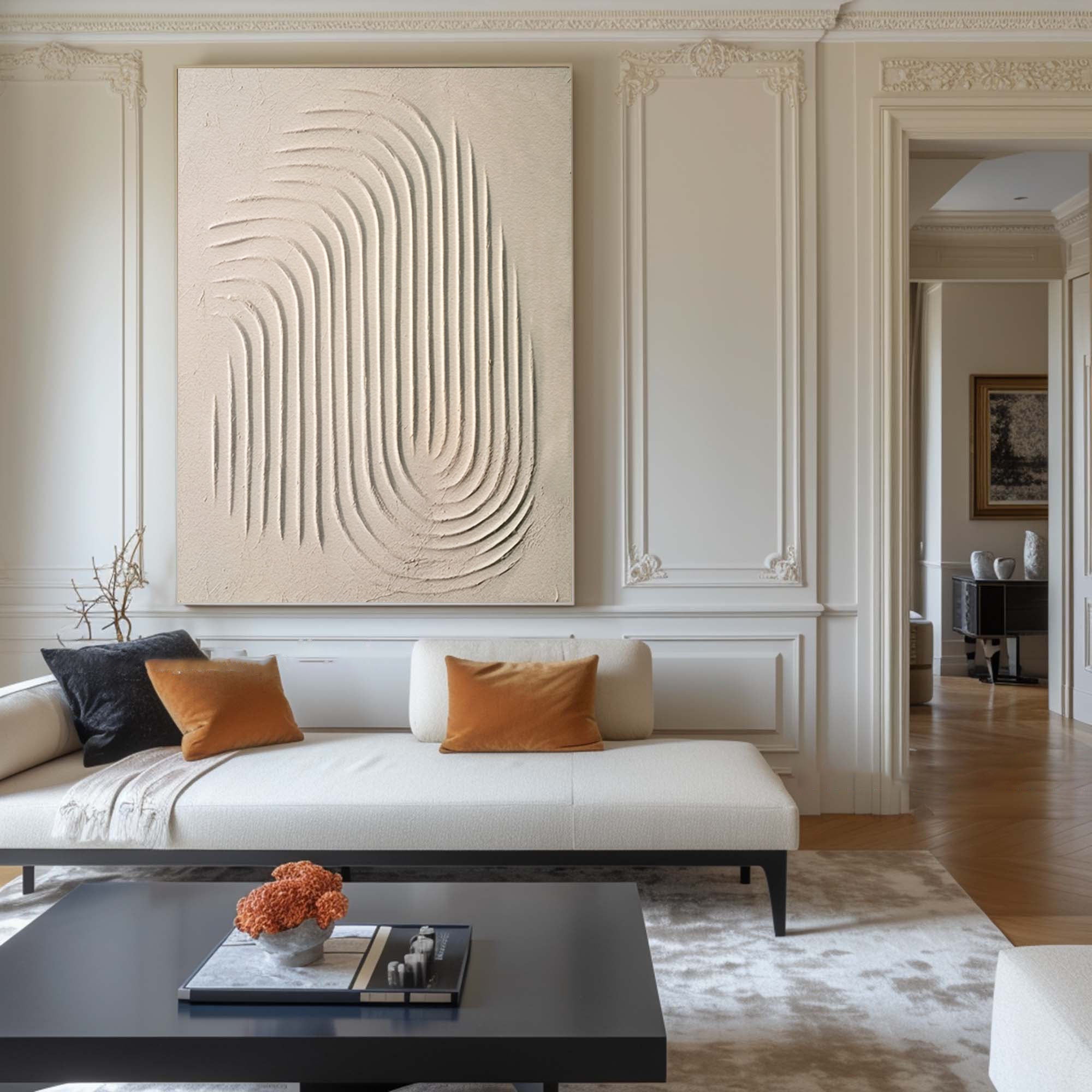 Beige & Brown Minimalist Painting #BBM 004
