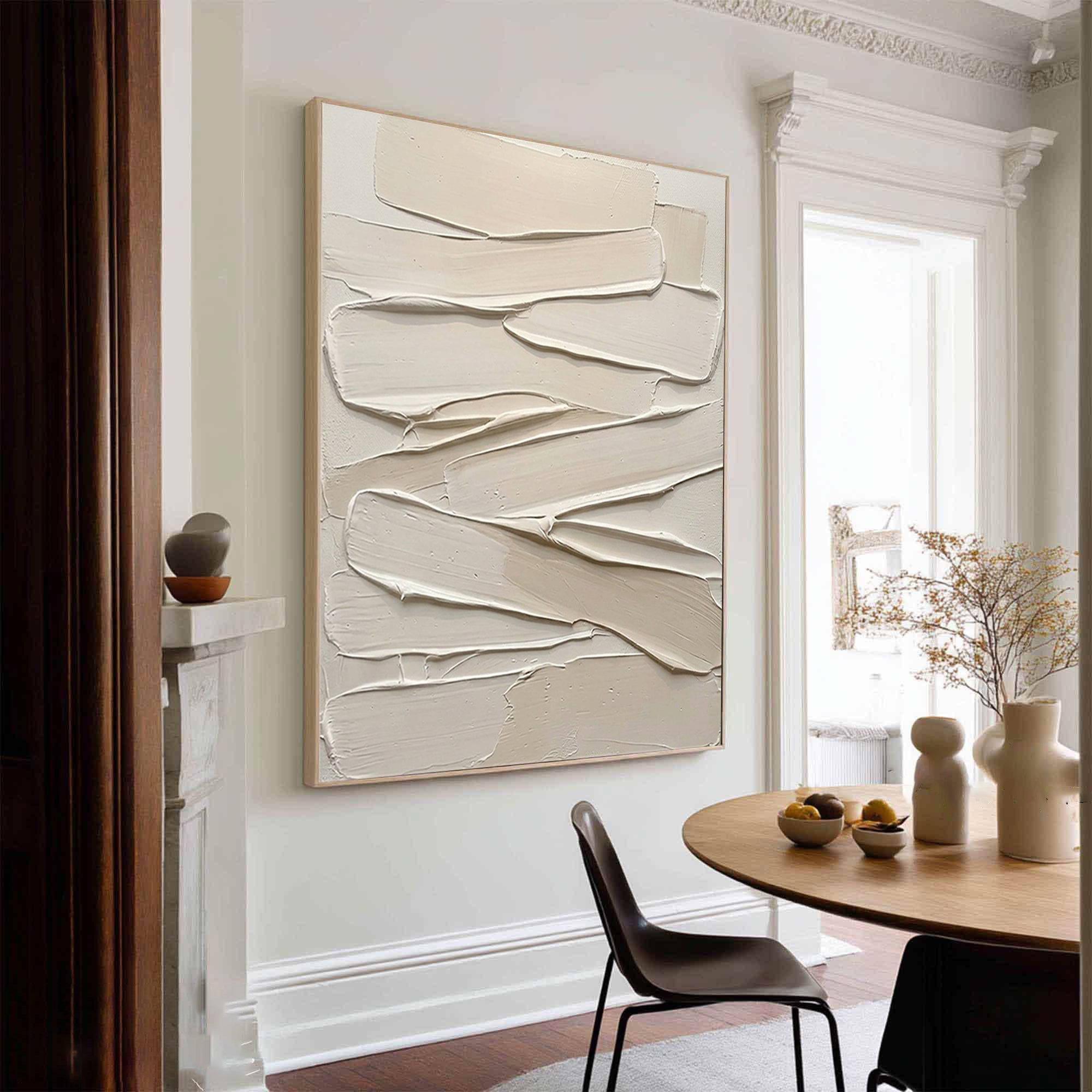 Large Earth Tone Textured Wall Art Handmade Neutral Canvas Painting