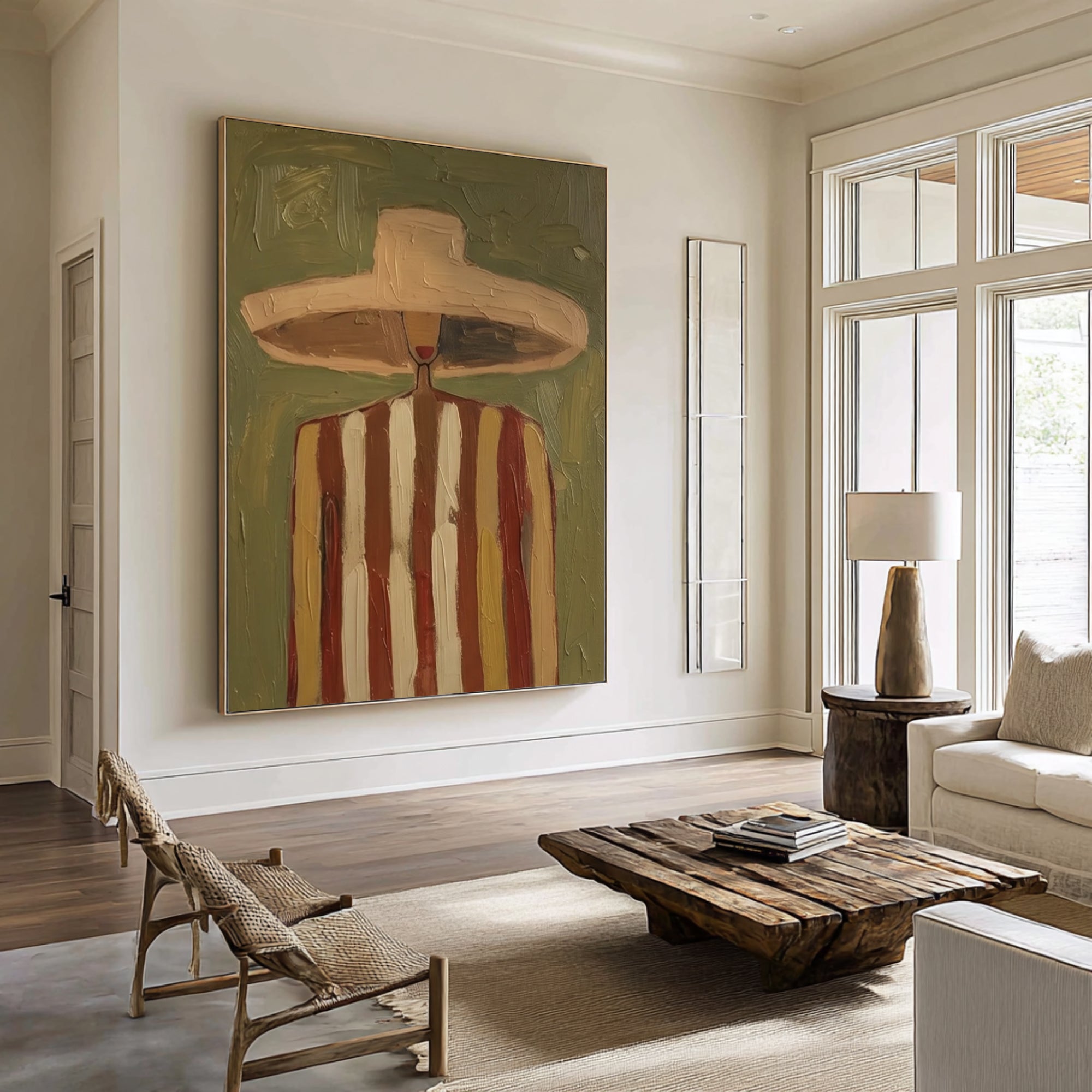 Large Abstract Fashion Portrait Painting Contemporary Figurative Wall Art