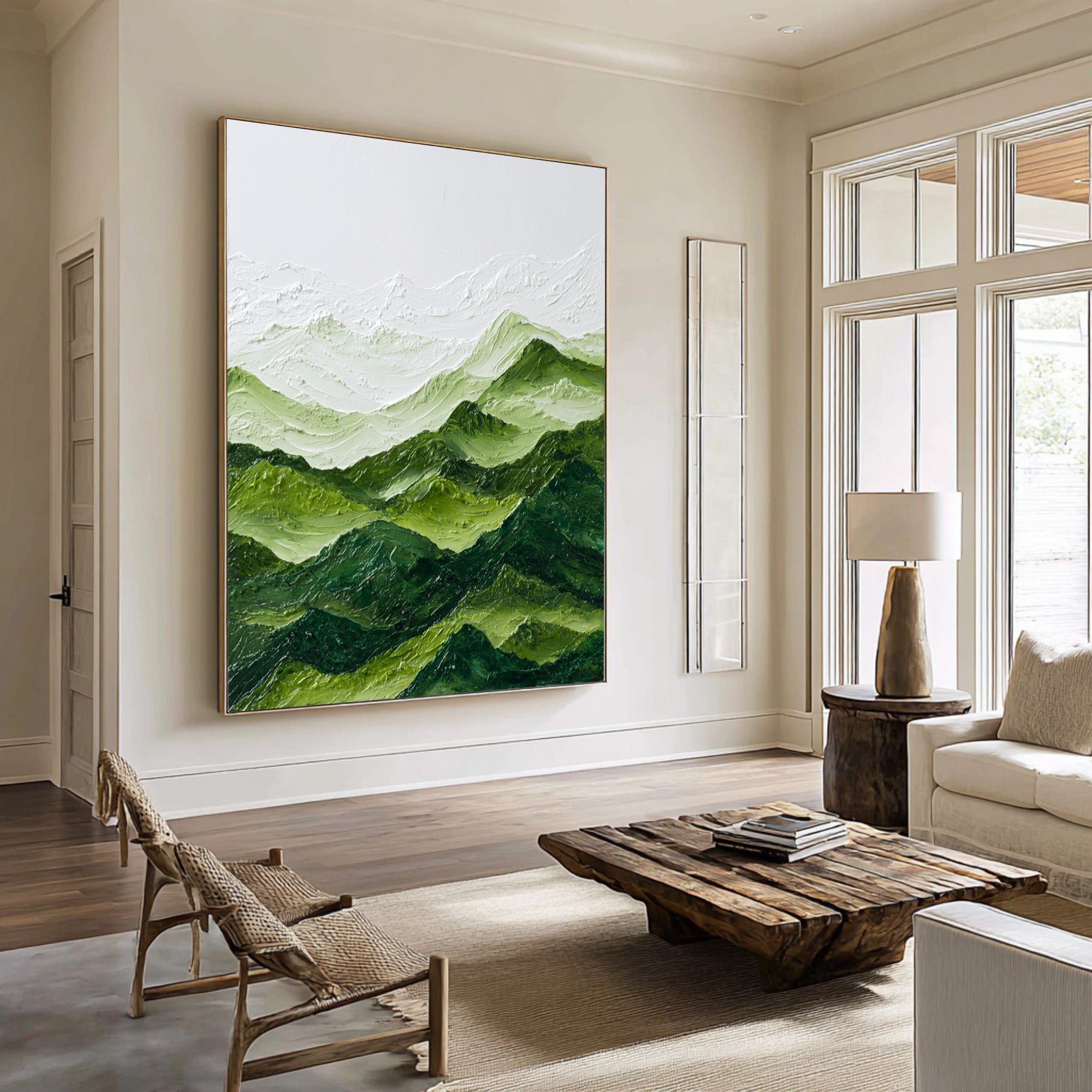 Large Textured Impasto Mountain Art | ArtvistaGallery #WAB 001