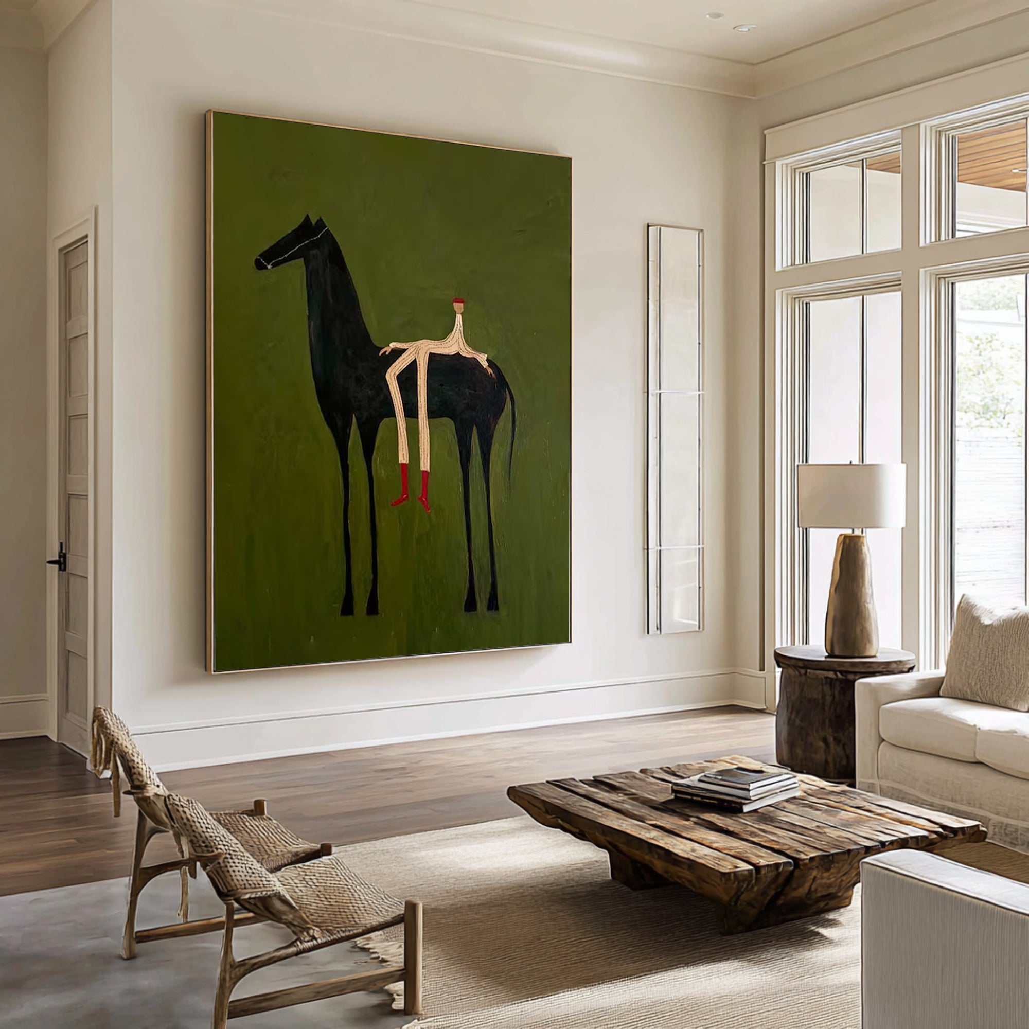 Large Surreal Horse Painting Contemporary Figurative Wall Art