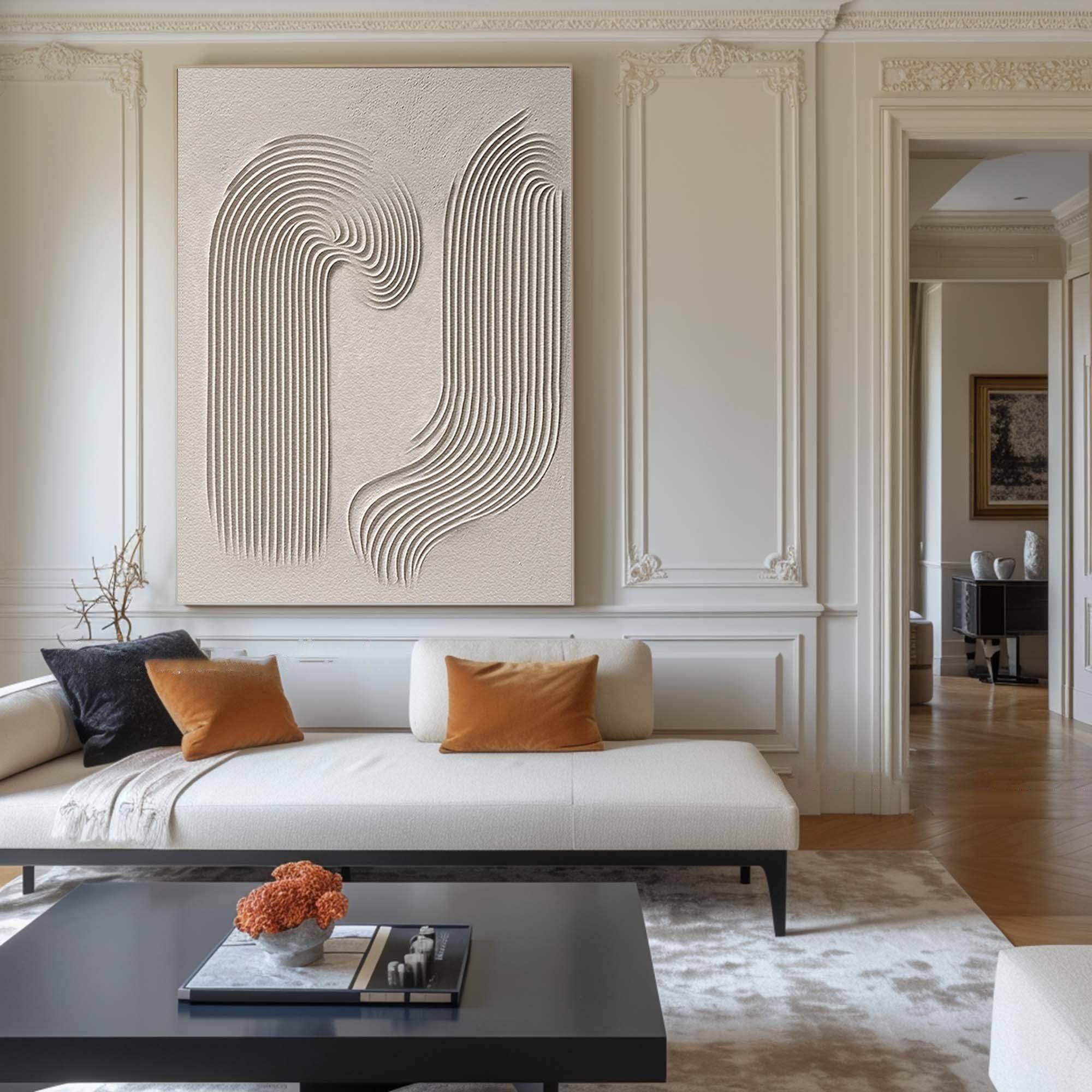 Beige & Brown Minimalist Painting #BBM 007