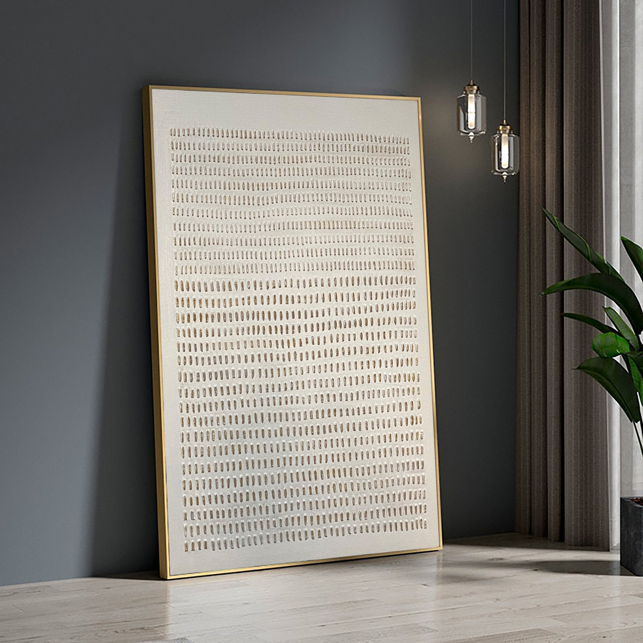 Minimalist Wabi-Sabi Wall Art | Beige and Gold #BBA 053