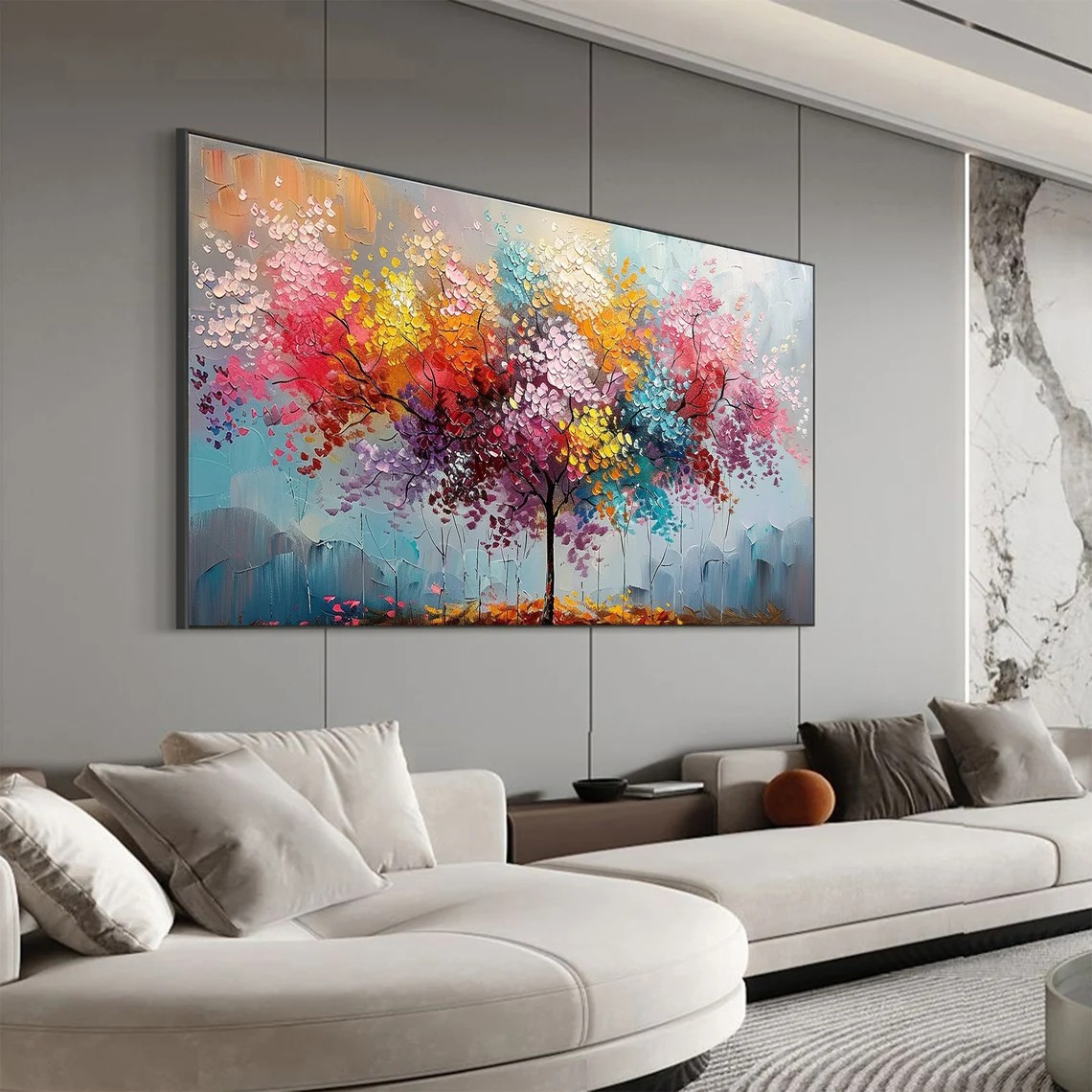 Colorful Abstract Tree Painting for Modern Spaces #BGA 033