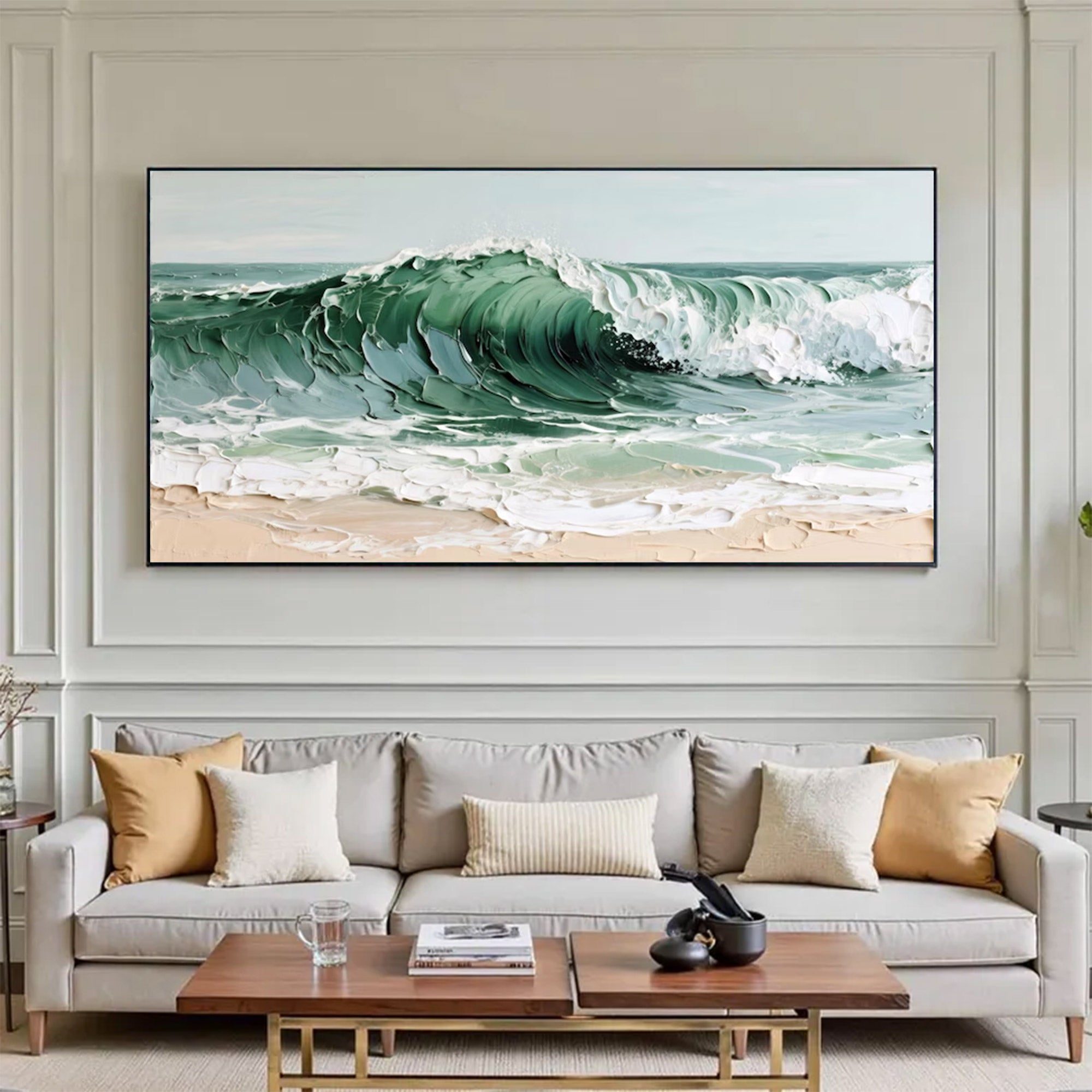 Large Modern Textured Wave Art | ArtvistaGallery #WGA 035