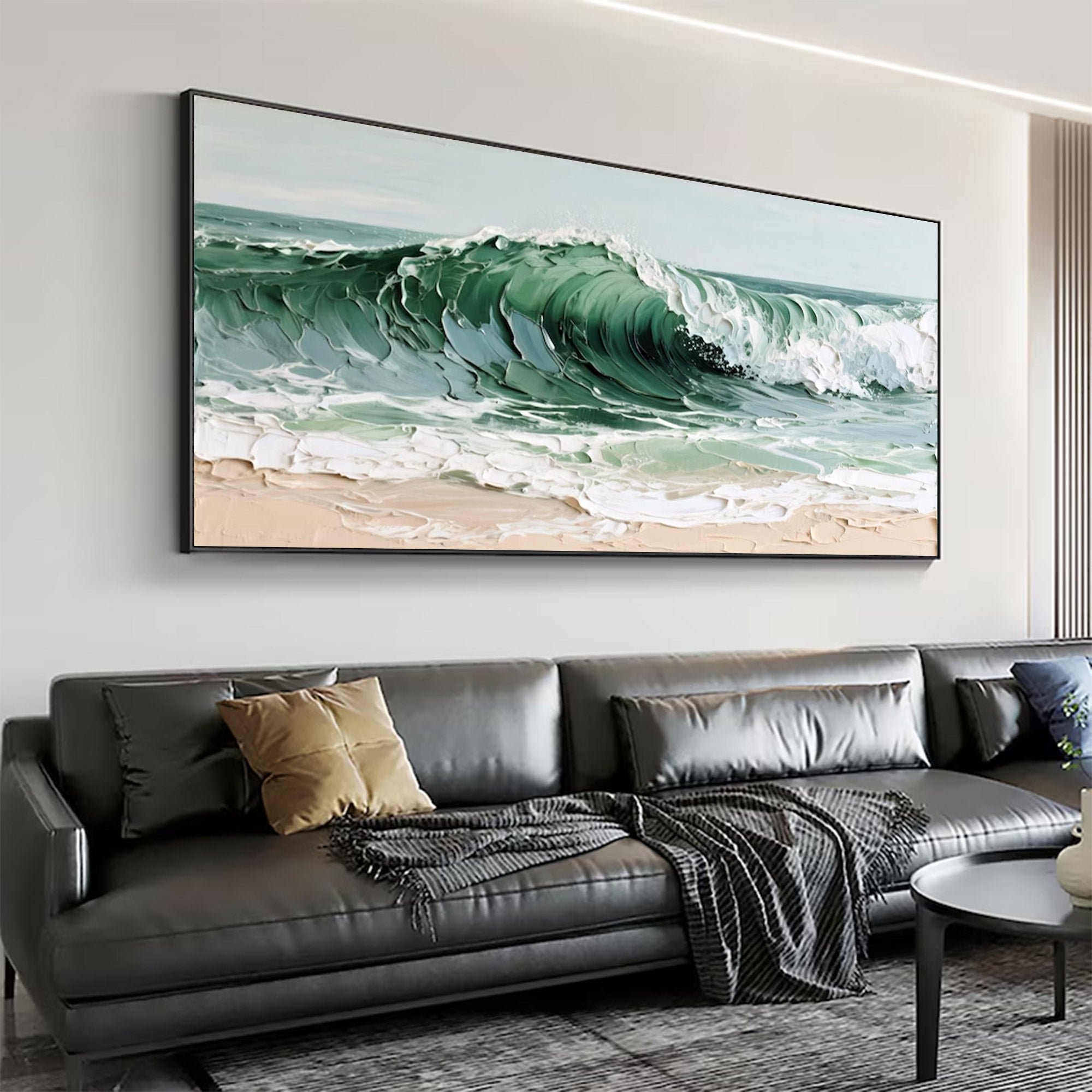 Large Modern Textured Wave Art | ArtvistaGallery #WGA 035