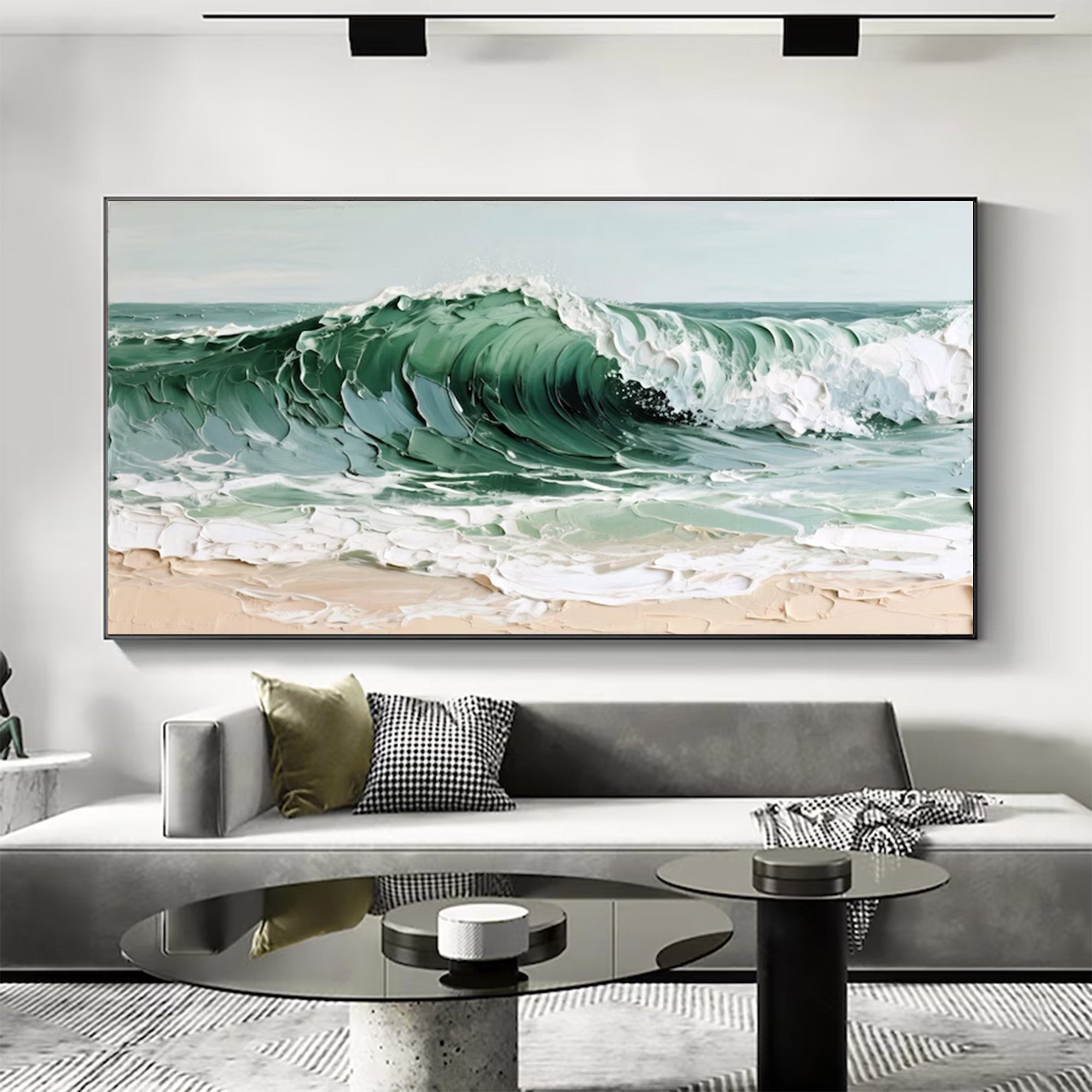 Large Modern Textured Wave Art | ArtvistaGallery #WGA 035