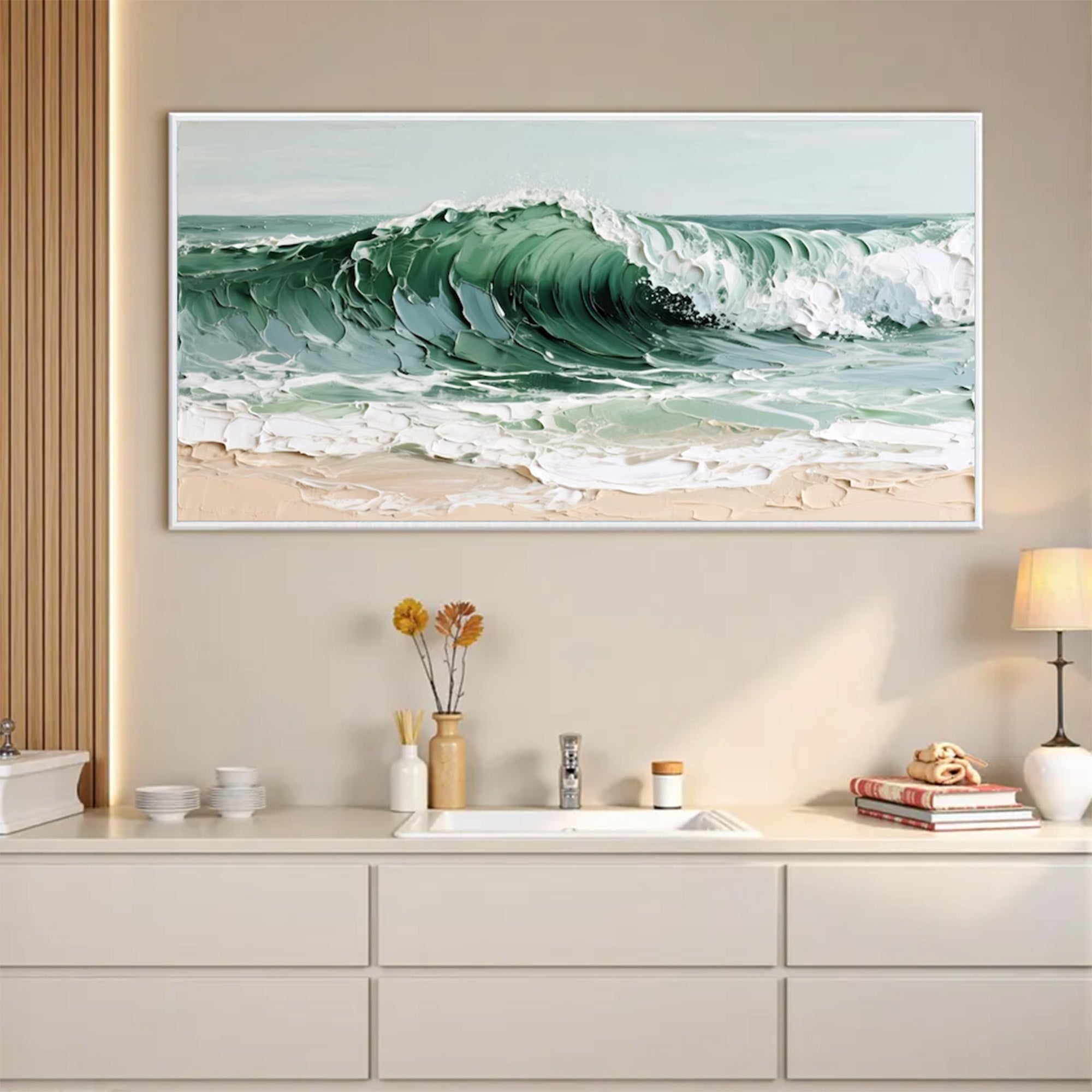 Large Modern Textured Wave Art | ArtvistaGallery #WGA 035