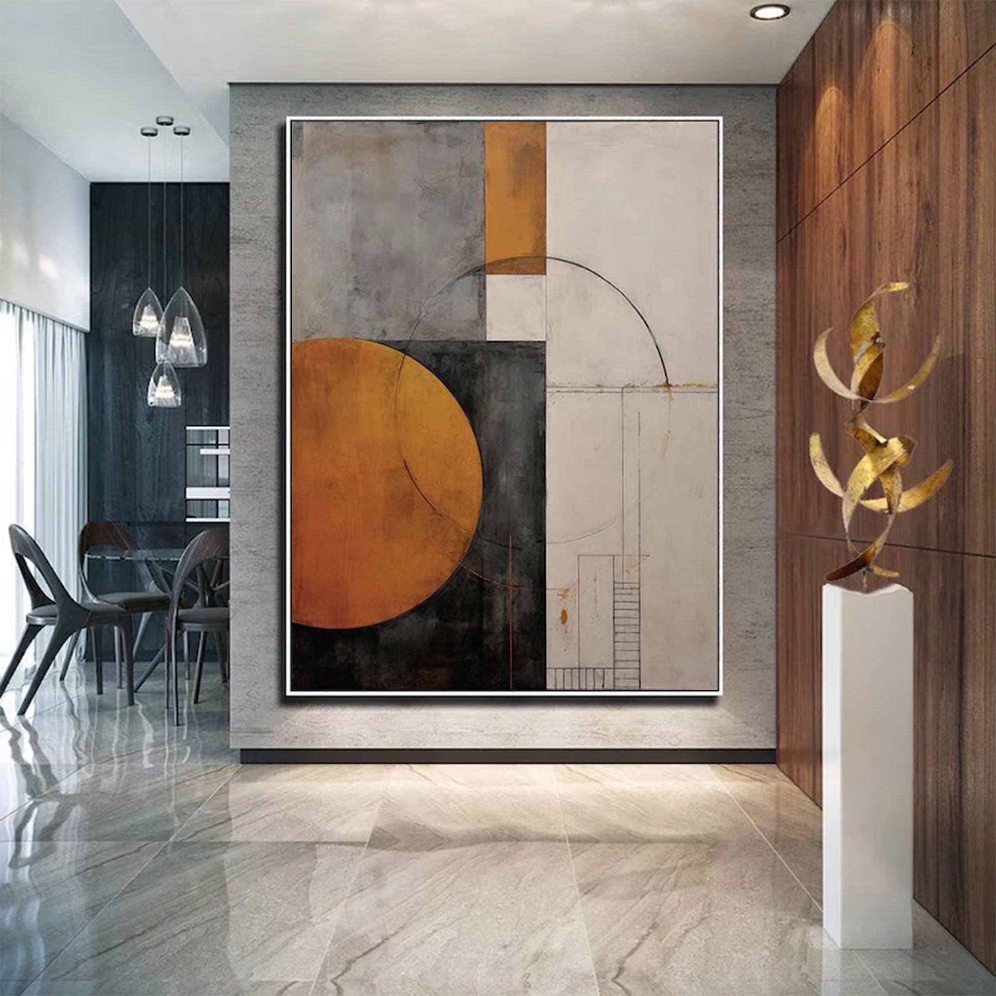 Modern Large Urban Abstract Art | ArtvistaGallery #WGA 002