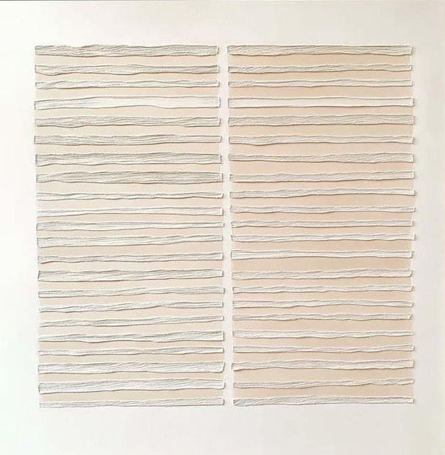 Serene Strata Textured Abstract Wabi Sabi Wall Art for Tranquil Interiors #WS 020