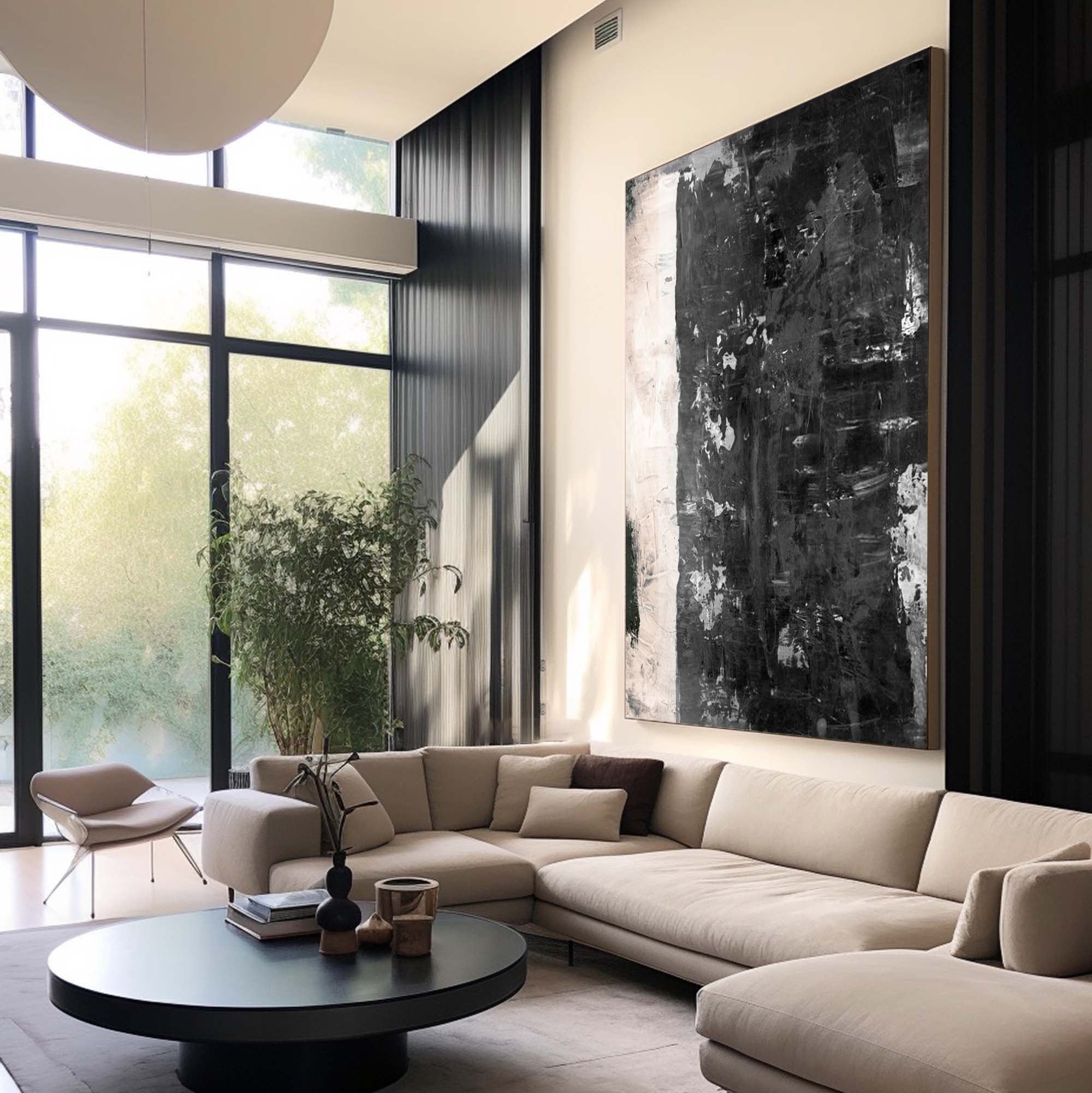 Black Abstract Painting #LL 003