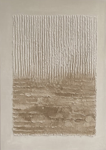 Neutral Impasto with Vertical Striations and Earthy Horizon #BGA 196