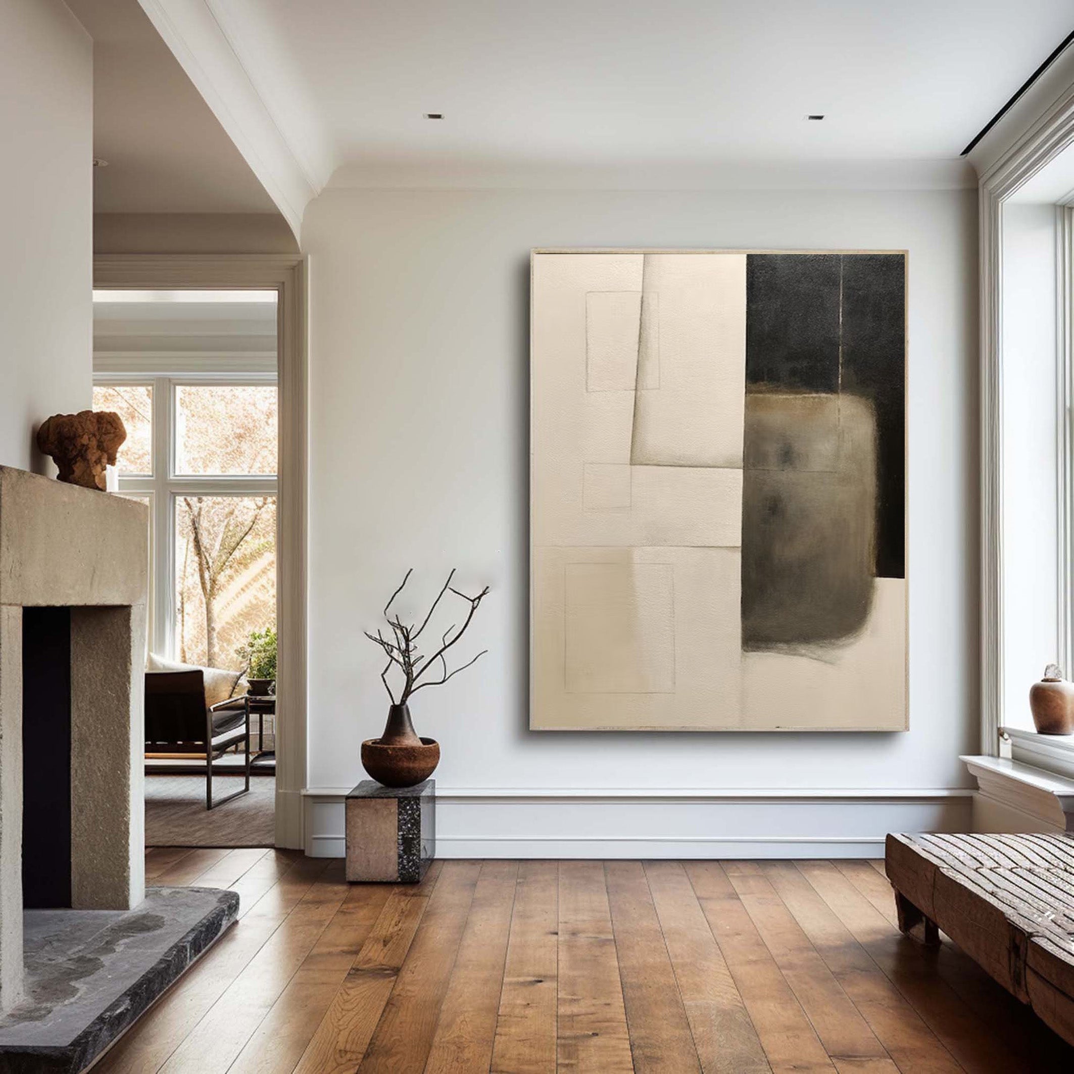 Imperfect Forms: Wabi-Sabi Inspired Abstract, Textured Art #BGA 112