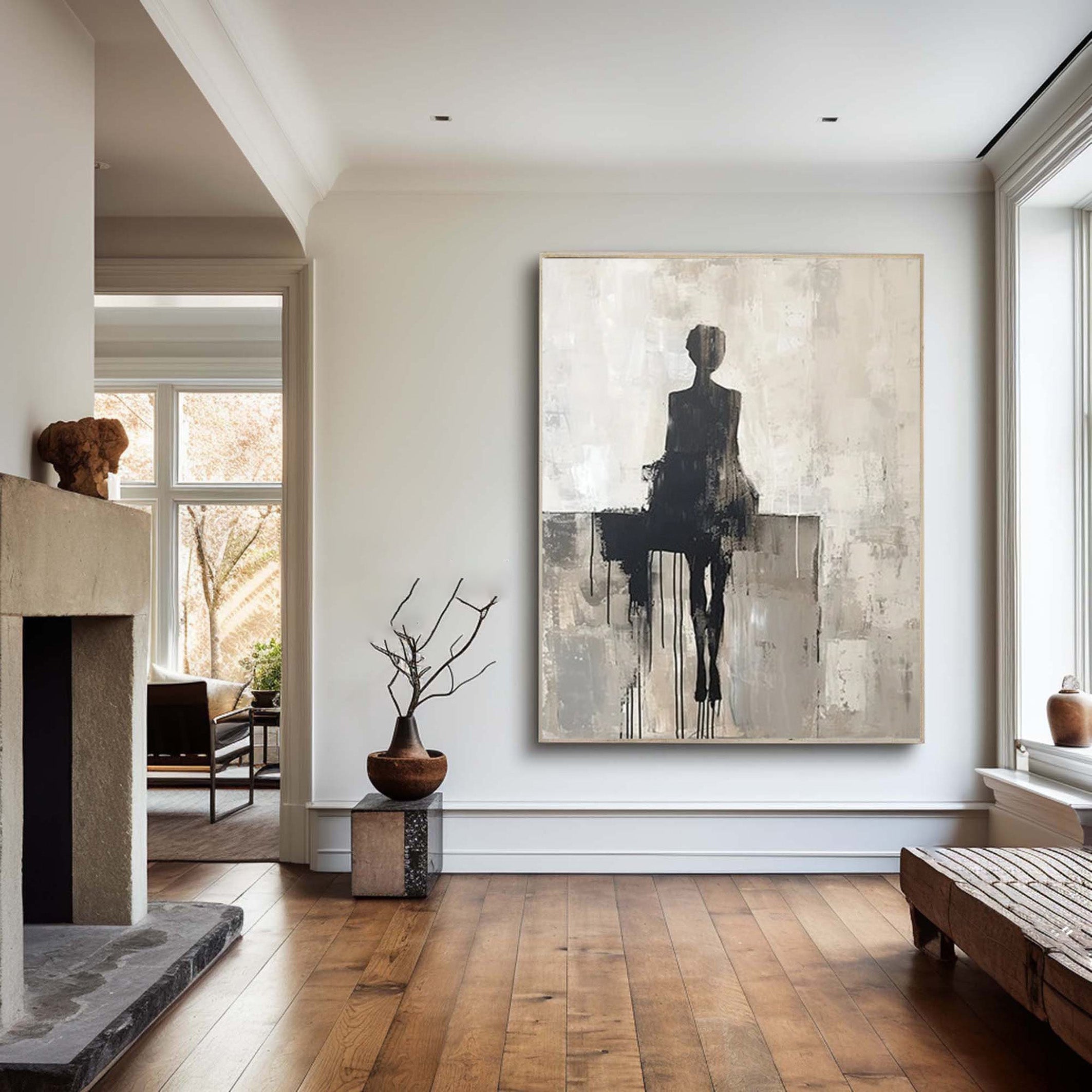 Echo of Self: Abstract Figure Painting, Contemporary Wall Art #BGA 125