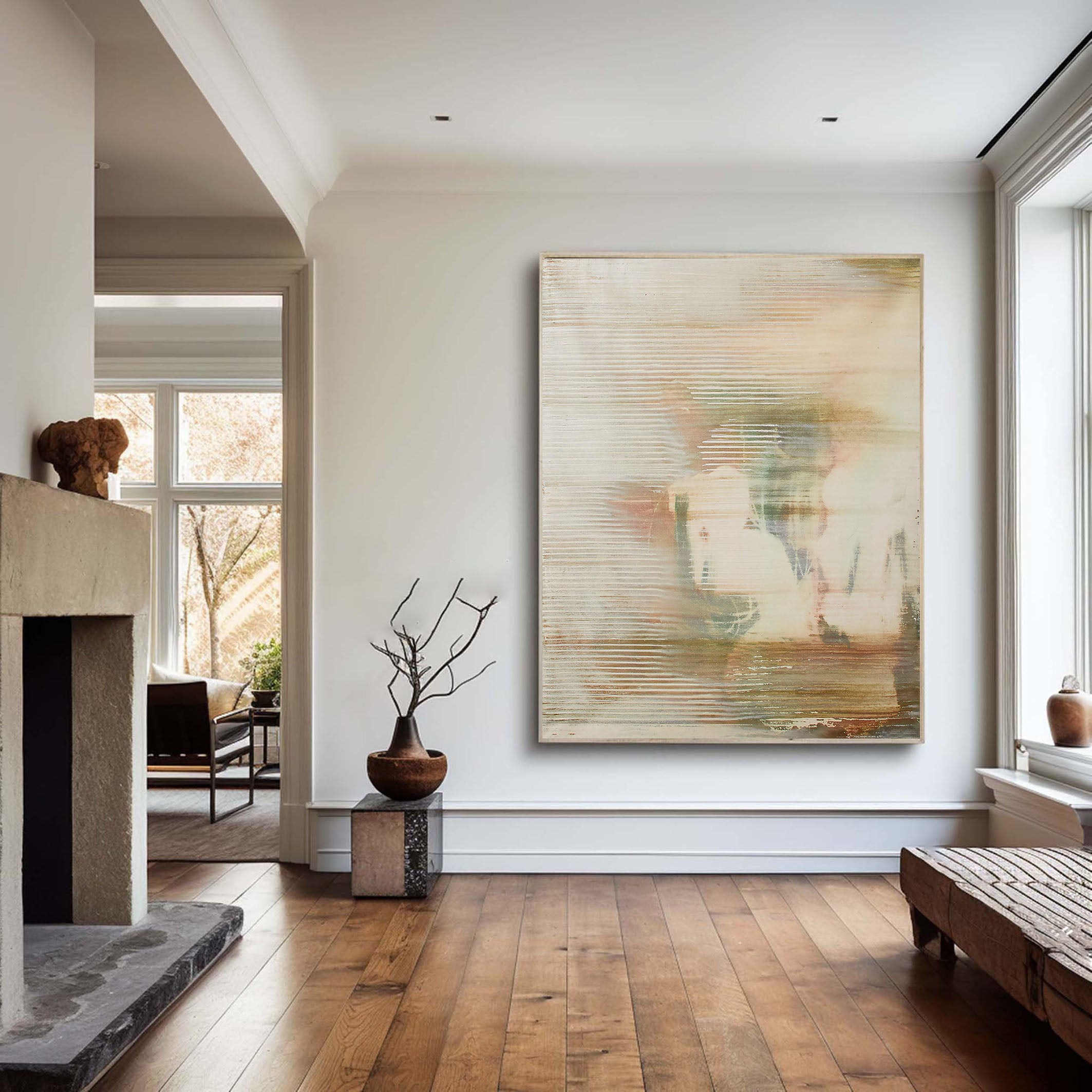 Textured Canvas With Subtle Color Variations, Minimalist Art #BGA 045