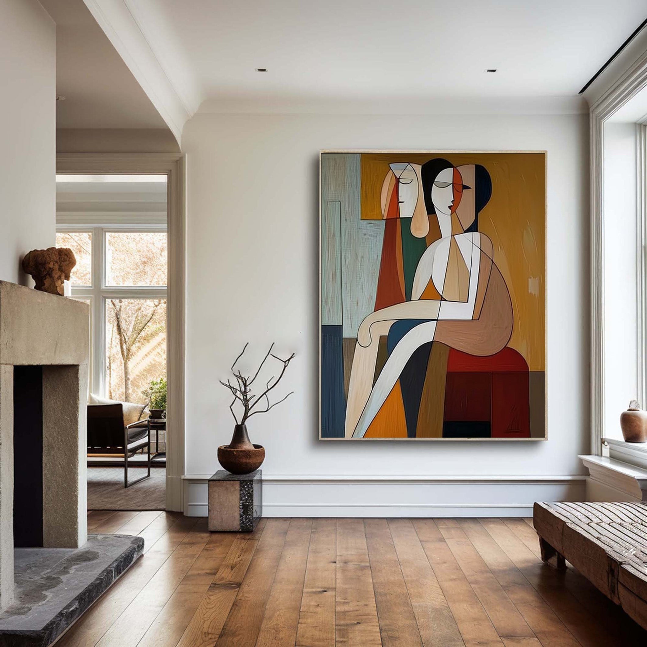 Contemporary Figurative Painting, Geometric Abstract Design #BGA 178