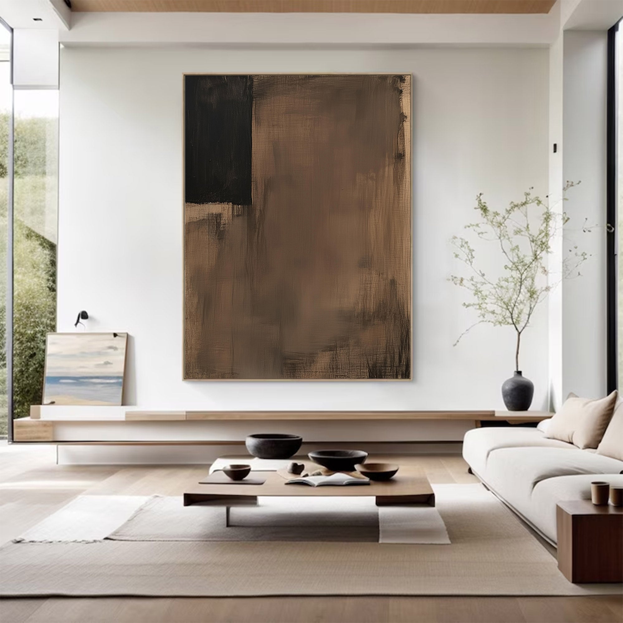 Modern Large Brown Abstract Art | ArtvistaGallery #WG 114