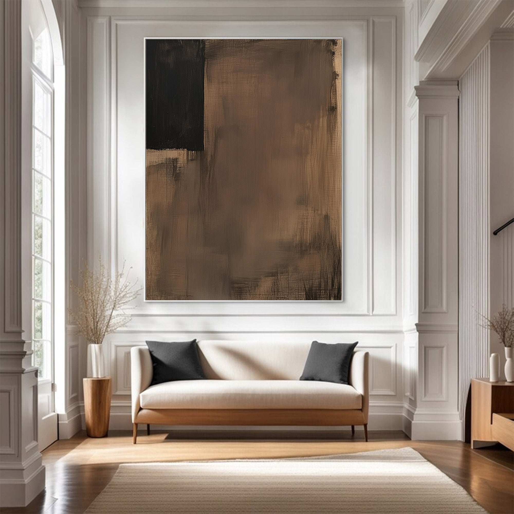 Modern Large Brown Abstract Art | ArtvistaGallery #WG 114