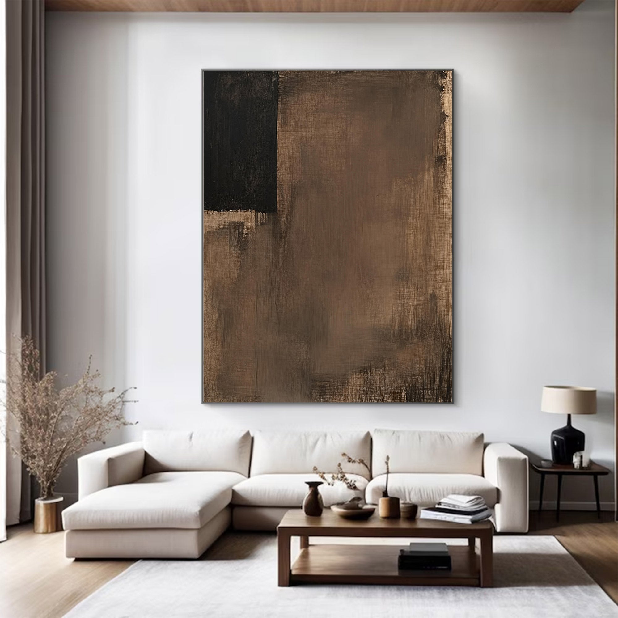 Modern Large Brown Abstract Art | ArtvistaGallery #WG 114