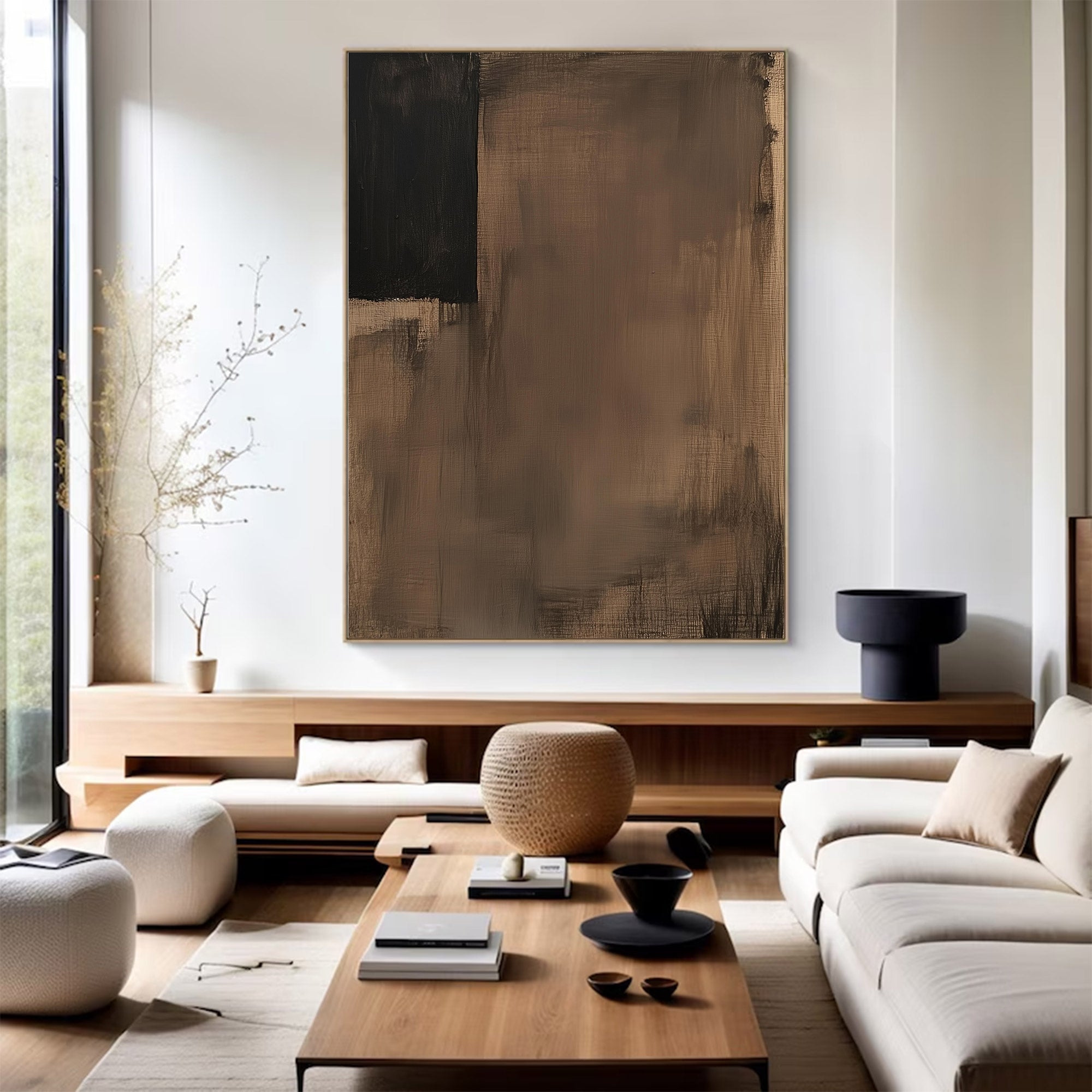 Modern Large Brown Abstract Art | ArtvistaGallery #WG 114