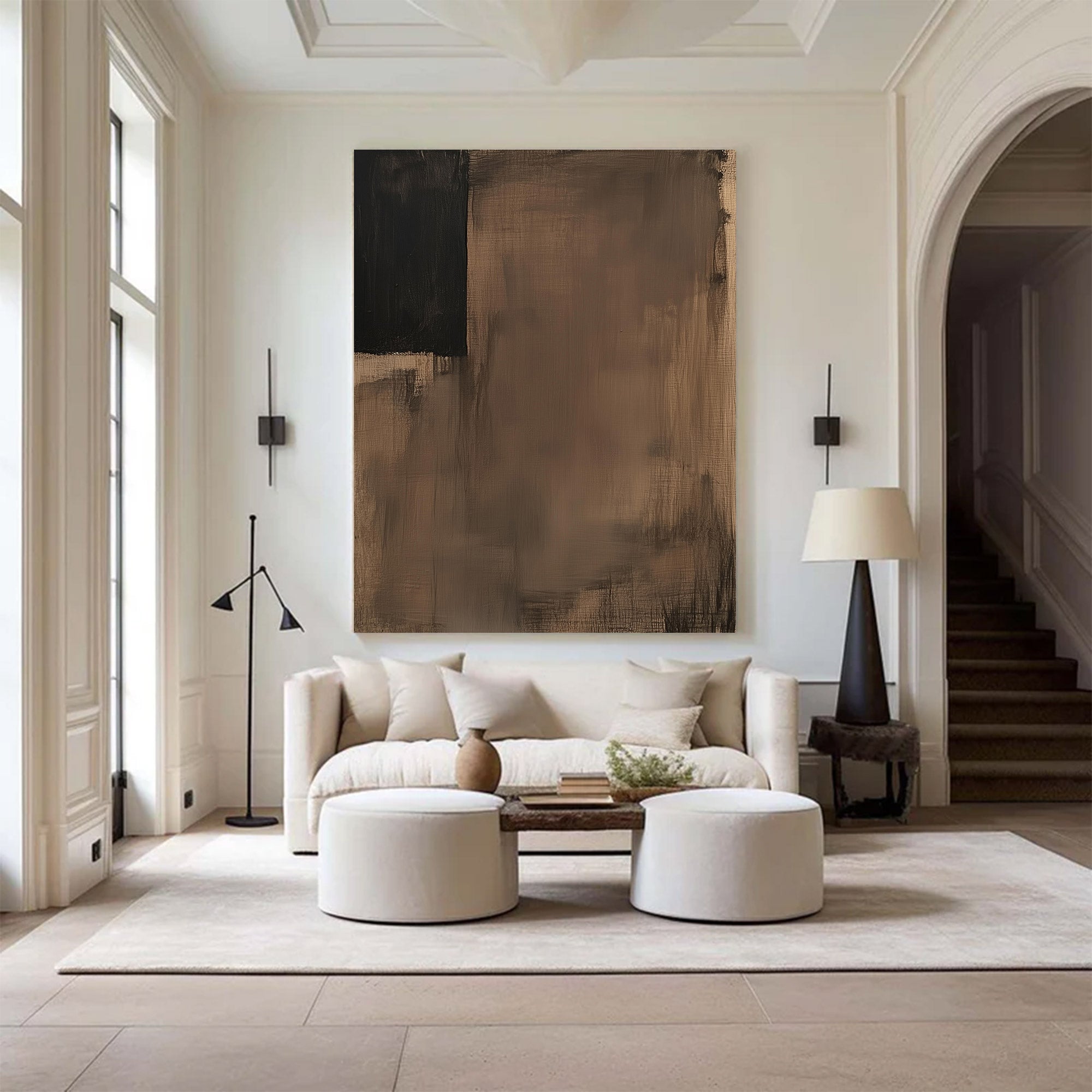 Modern Large Brown Abstract Art | ArtvistaGallery #WG 114
