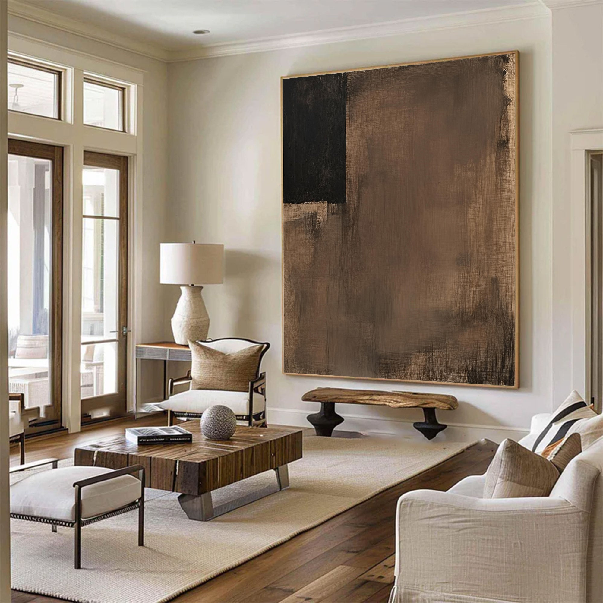 Modern Large Brown Abstract Art | ArtvistaGallery #WG 114