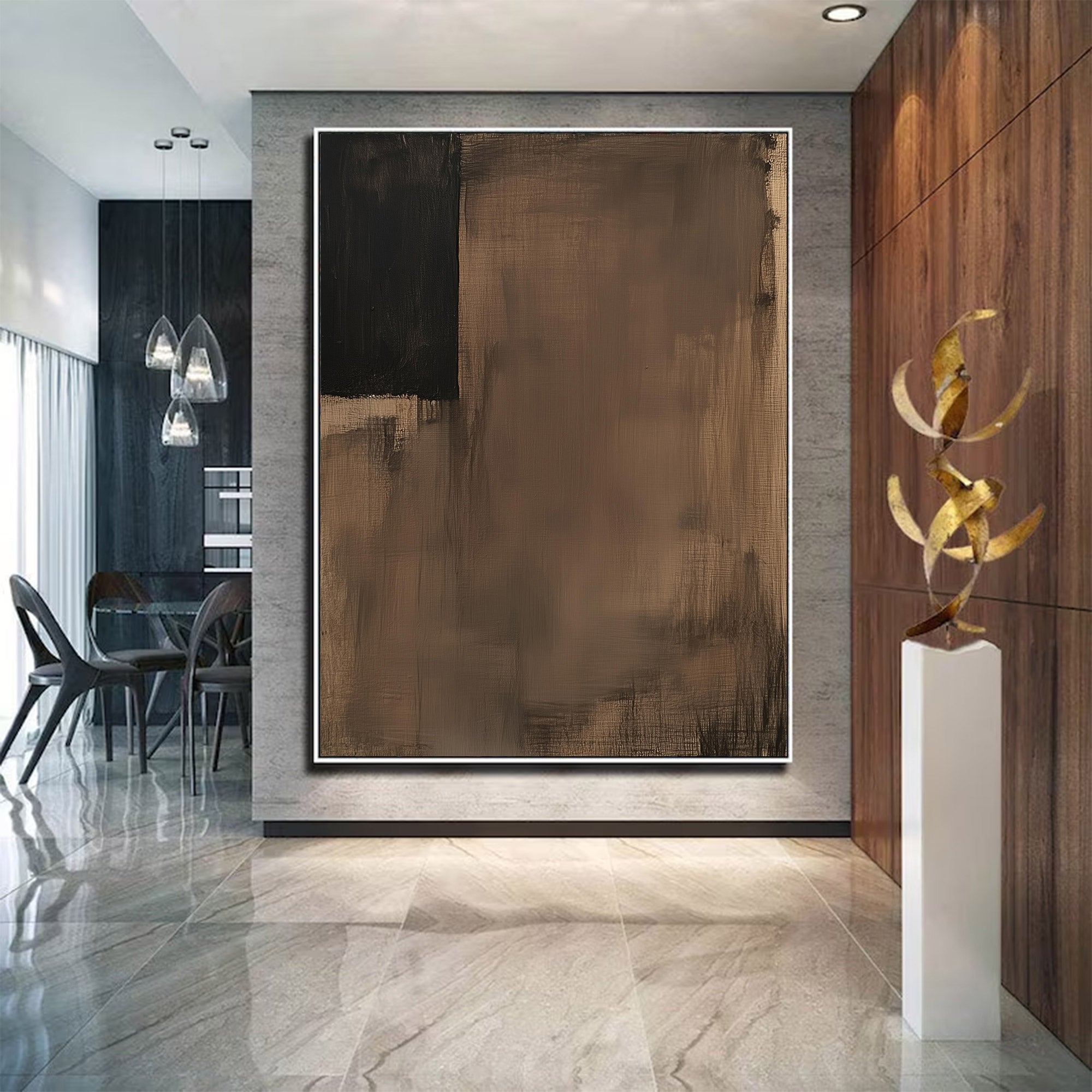 Modern Large Brown Abstract Art | ArtvistaGallery #WG 114