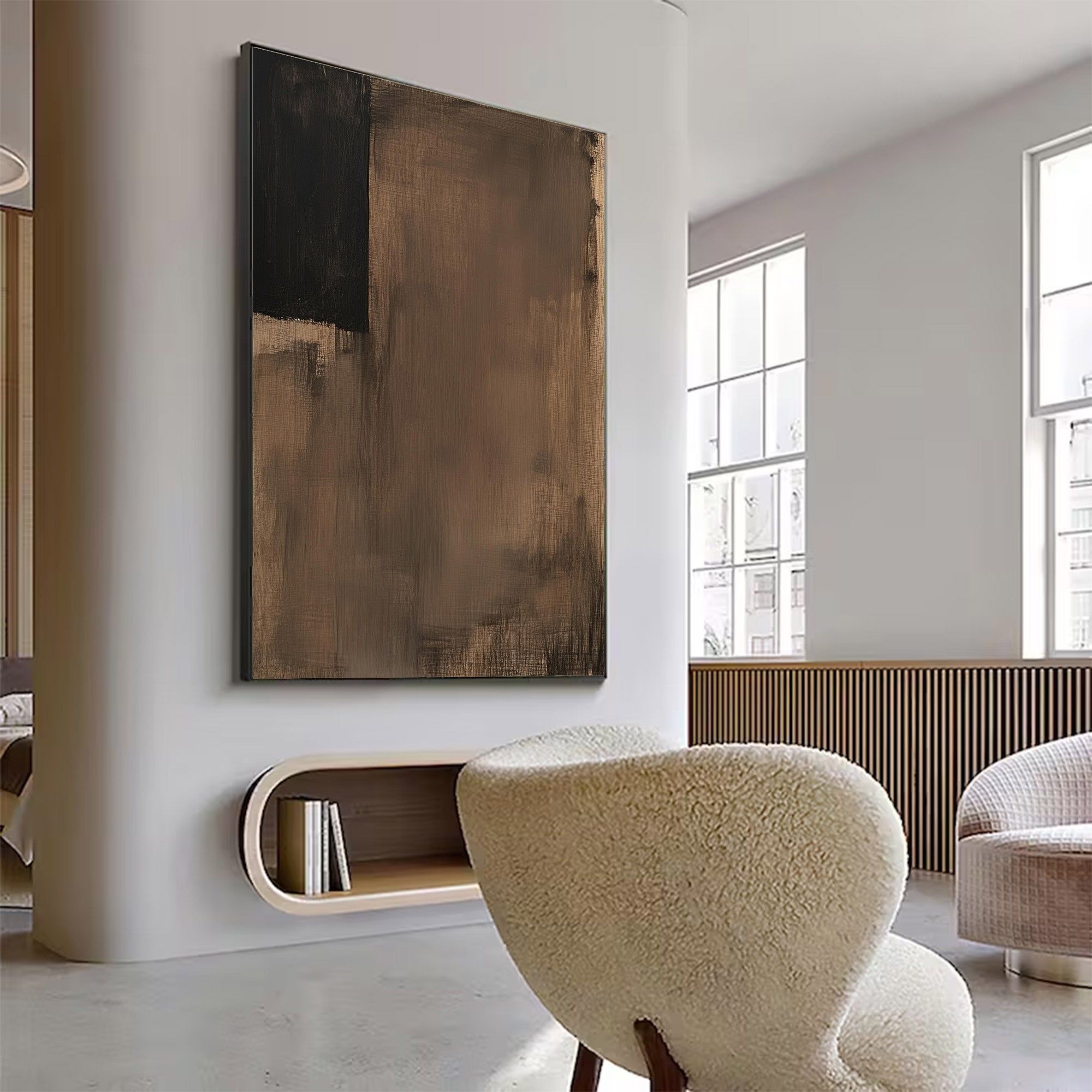 Modern Large Brown Abstract Art | ArtvistaGallery #WG 114