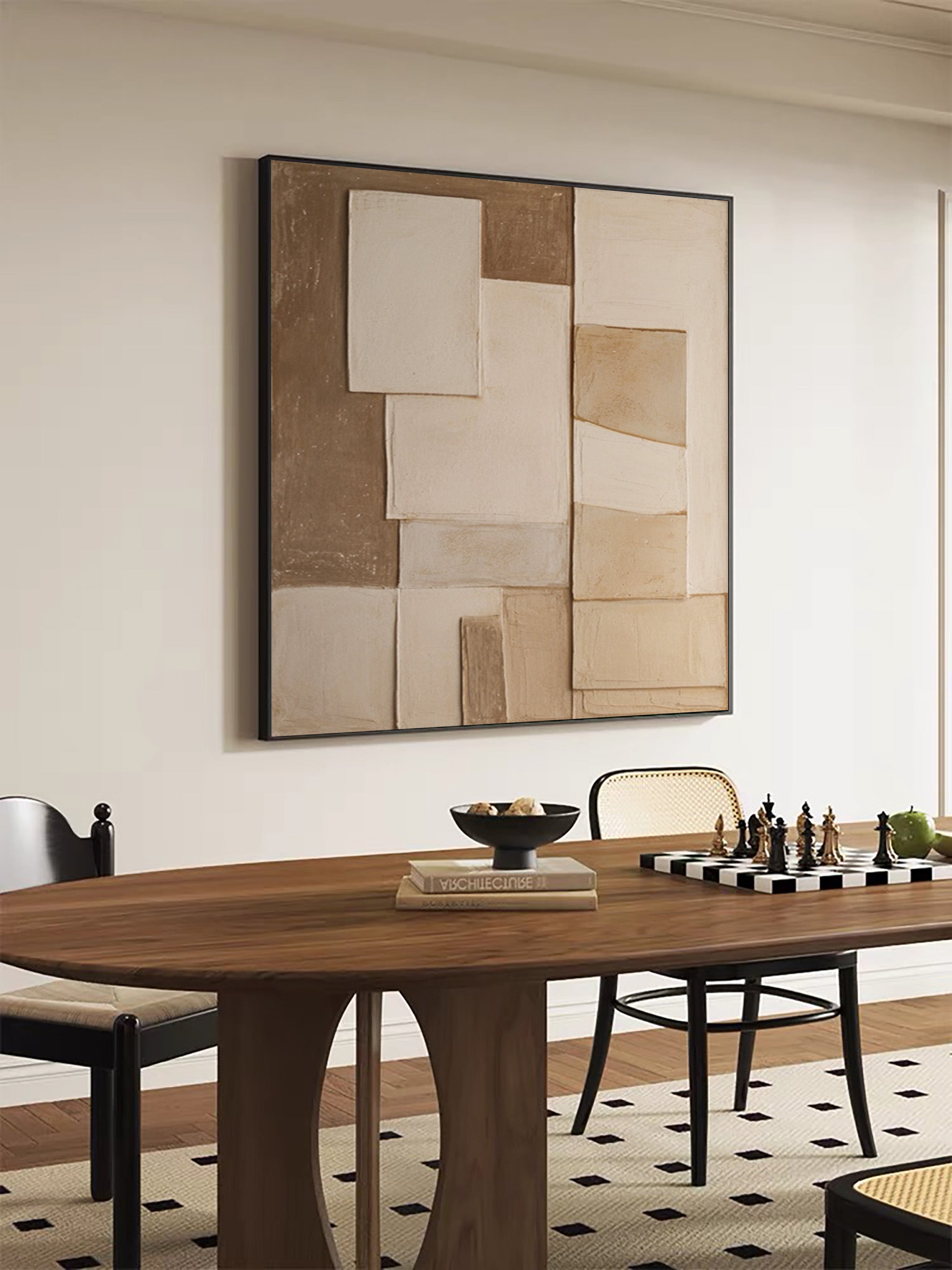 Wabi Sabi Neutral Canvas with Subtle Overlap for Modern Home #BGA 205