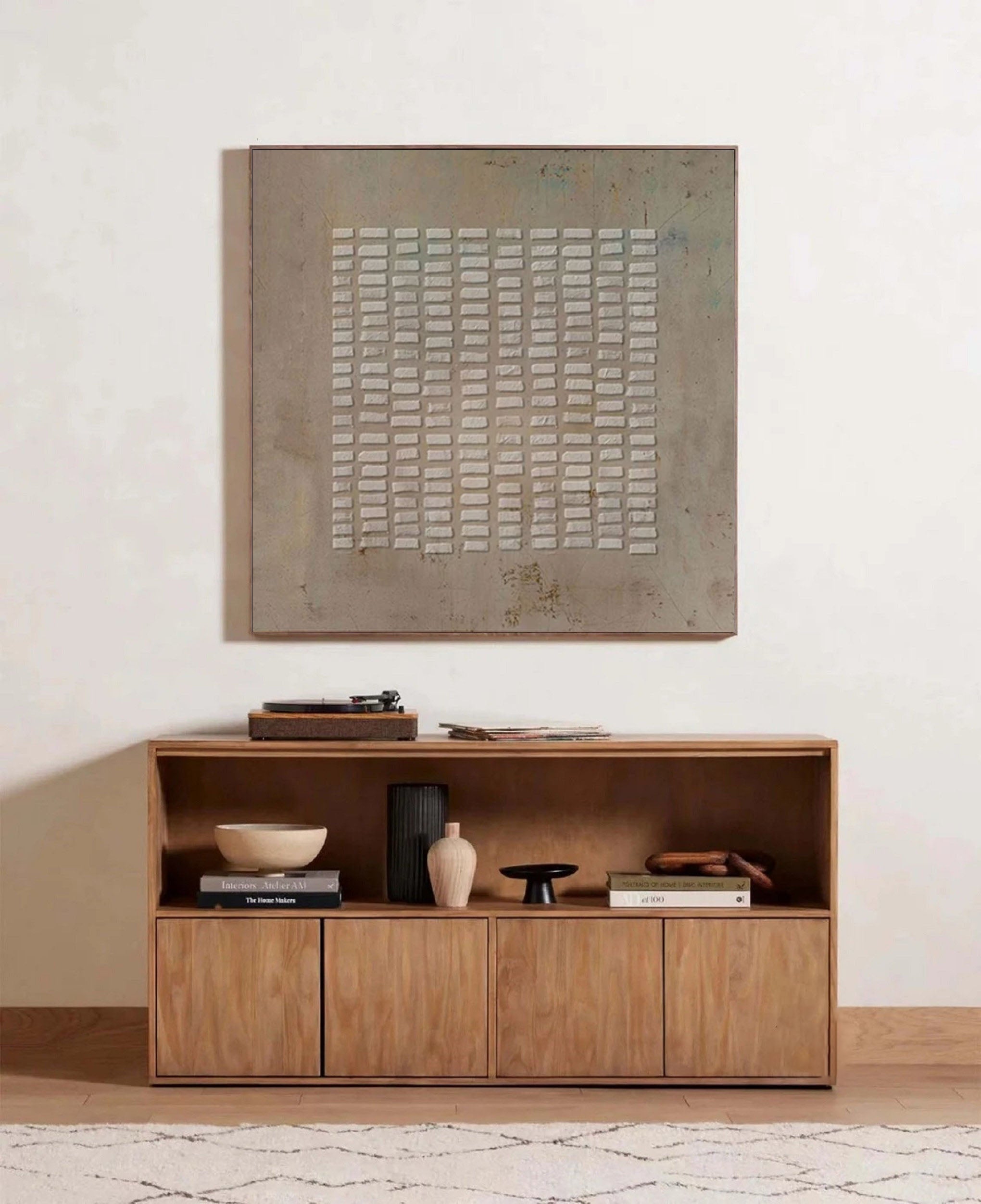 Beige & Brown Abstract Painting #CXA 027