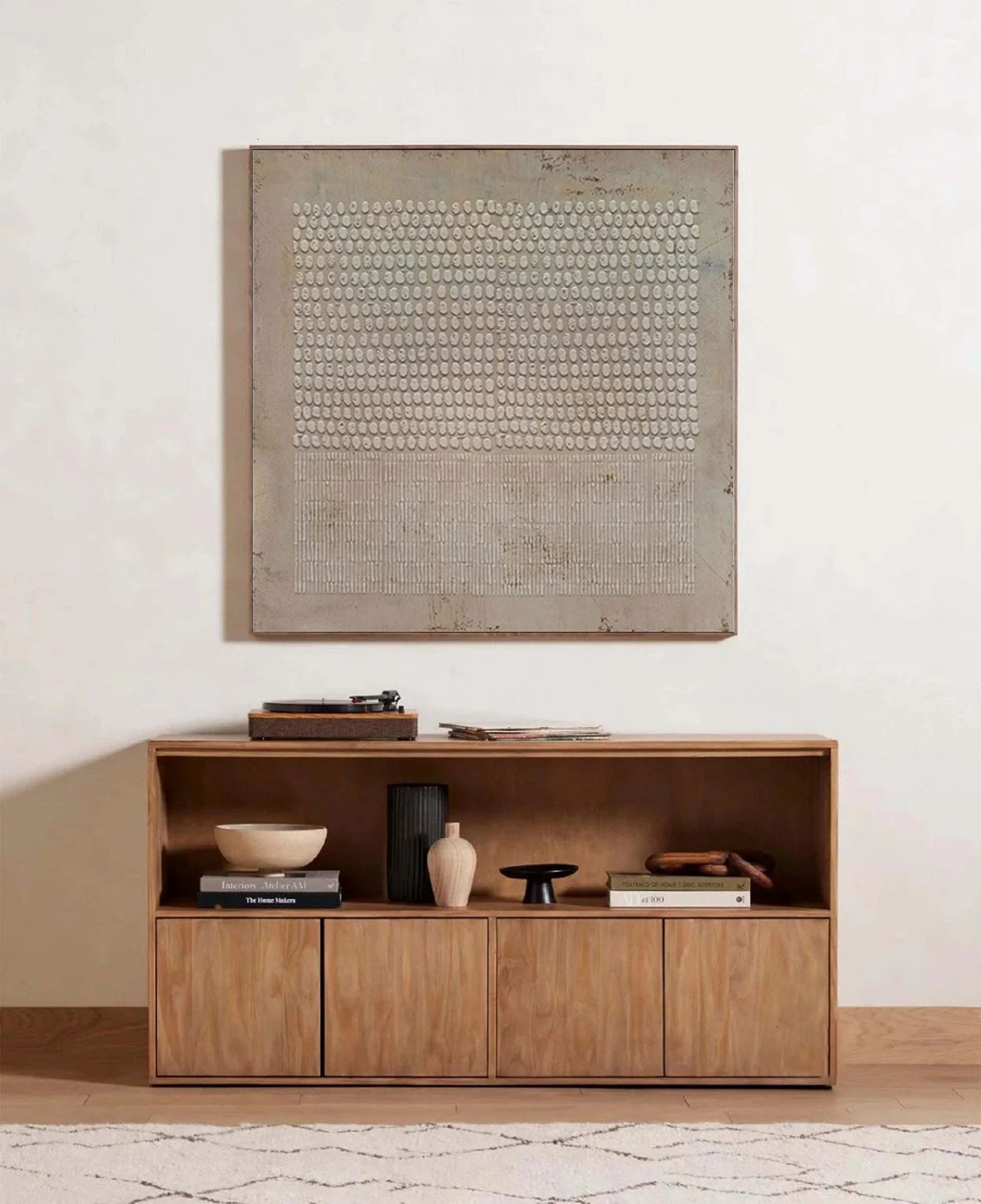 Textured Wabi Sabi Painting Large Wall Artwork for Bedroom/Living Room #CXA 030