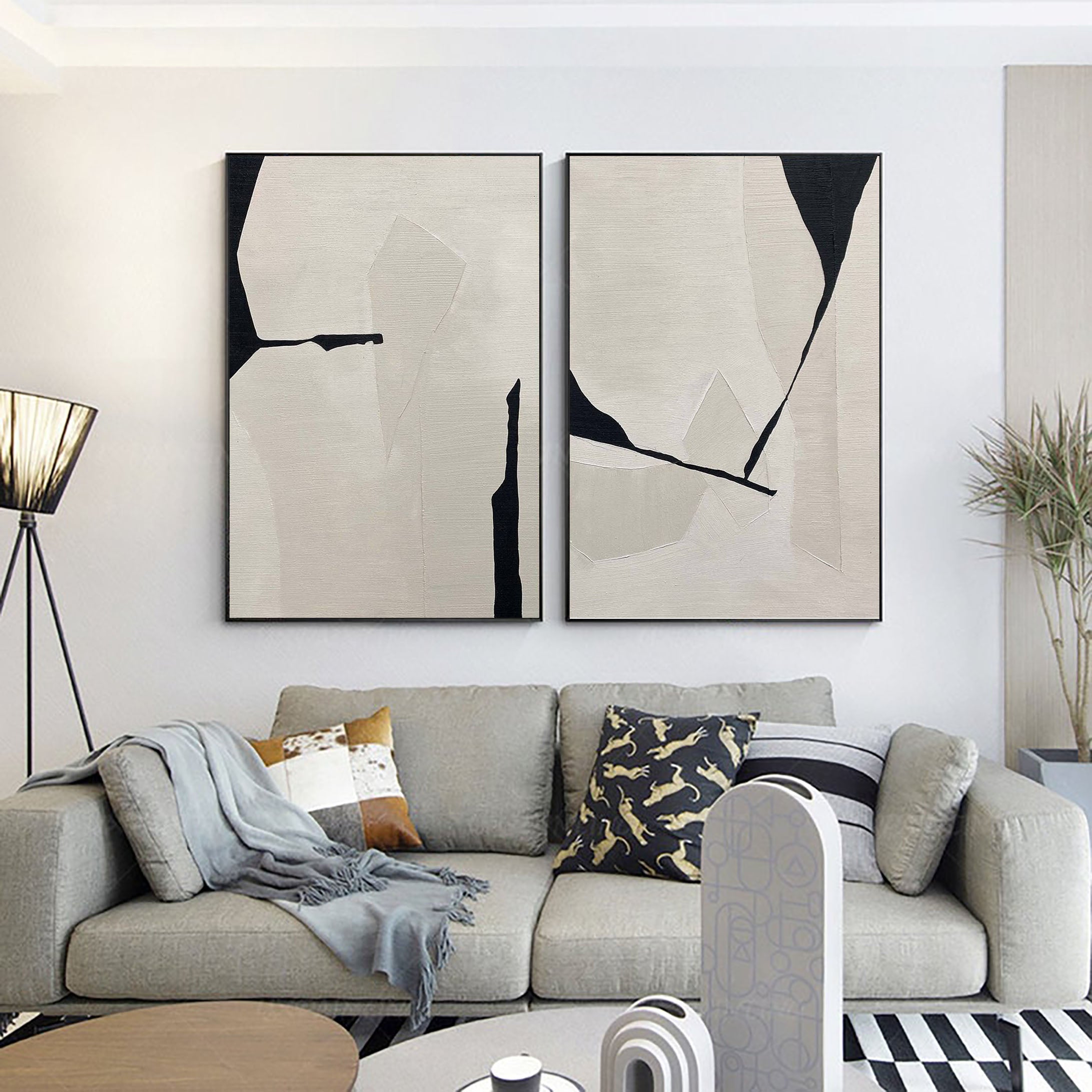 Abstract Tranquility Painting SET OF 2 #LL 006